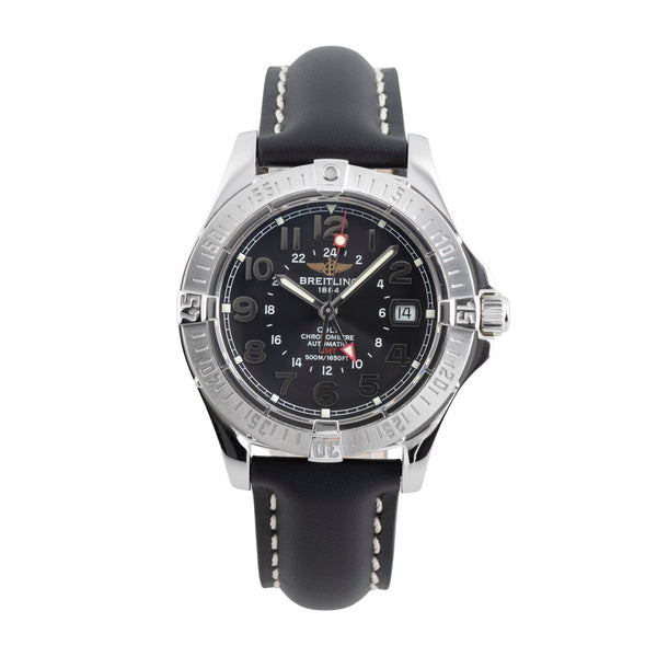 Breitling Colt GMT Black Dial Edelstahl Automatik Herrenuhr Ref. A32350  [2502932]