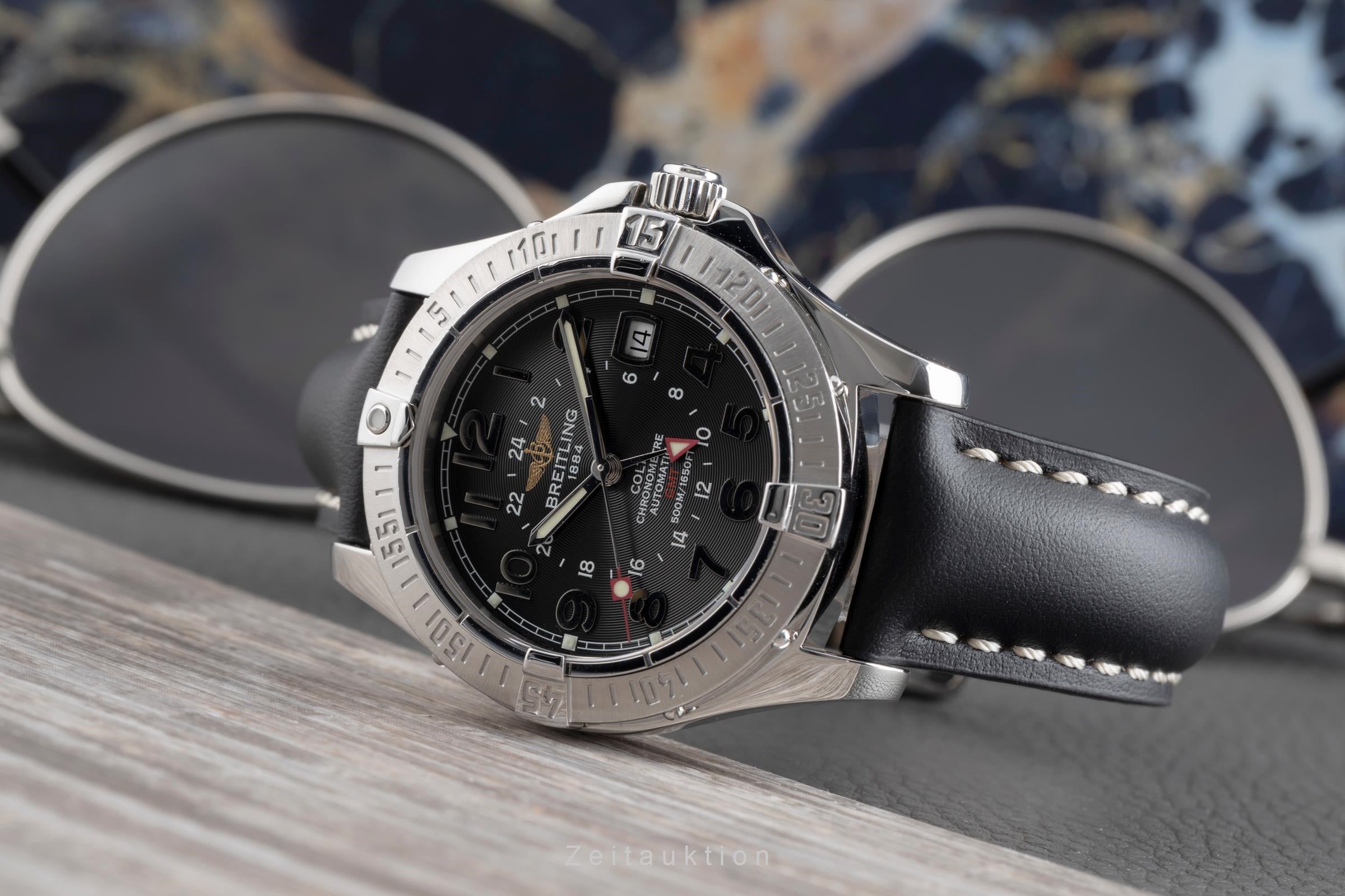 Breitling Colt GMT Black Dial Edelstahl Automatik Herrenuhr Ref. A32350  [2502932]