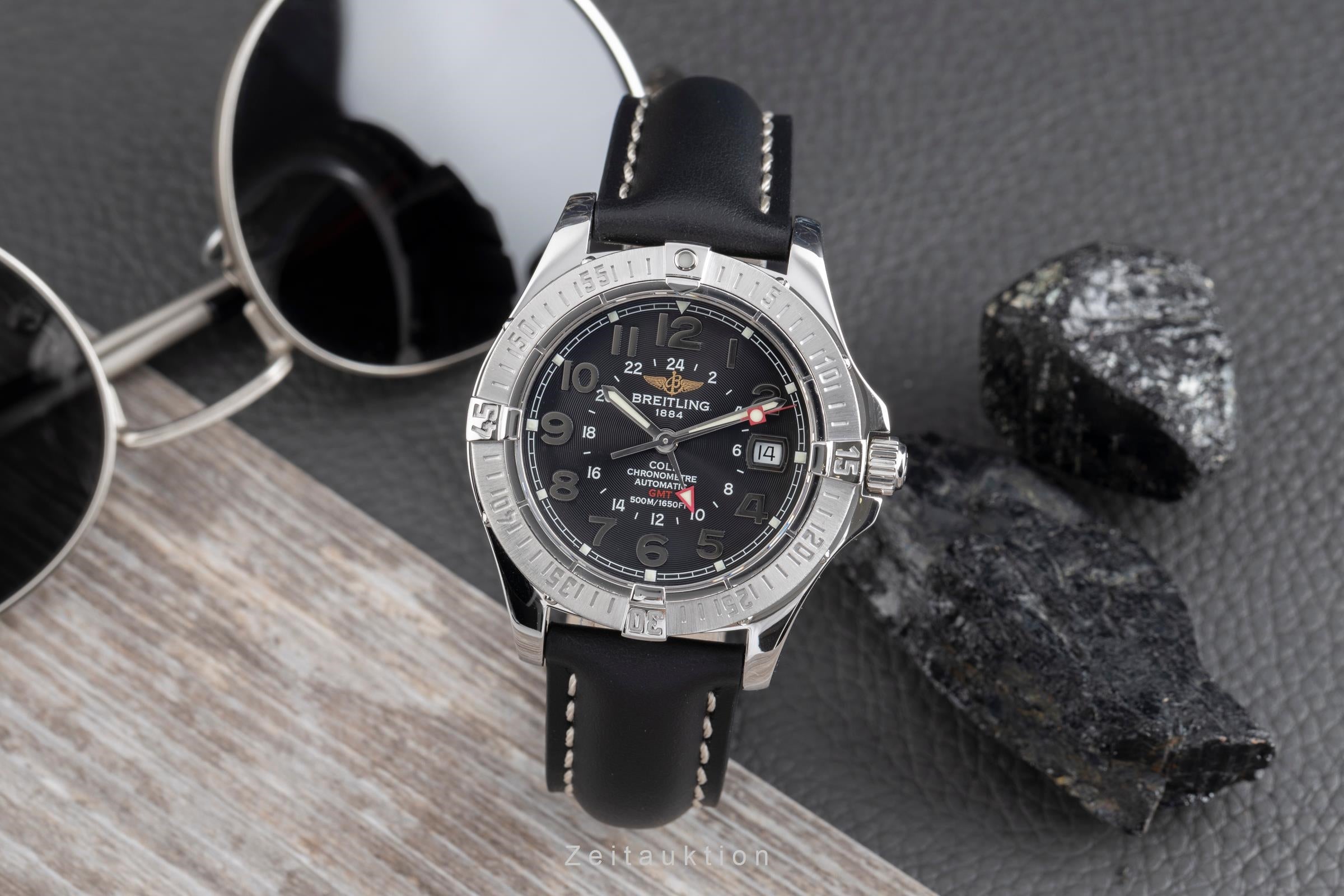 Breitling Colt GMT Black Dial Edelstahl Automatik Herrenuhr Ref. A32350  [2502932]