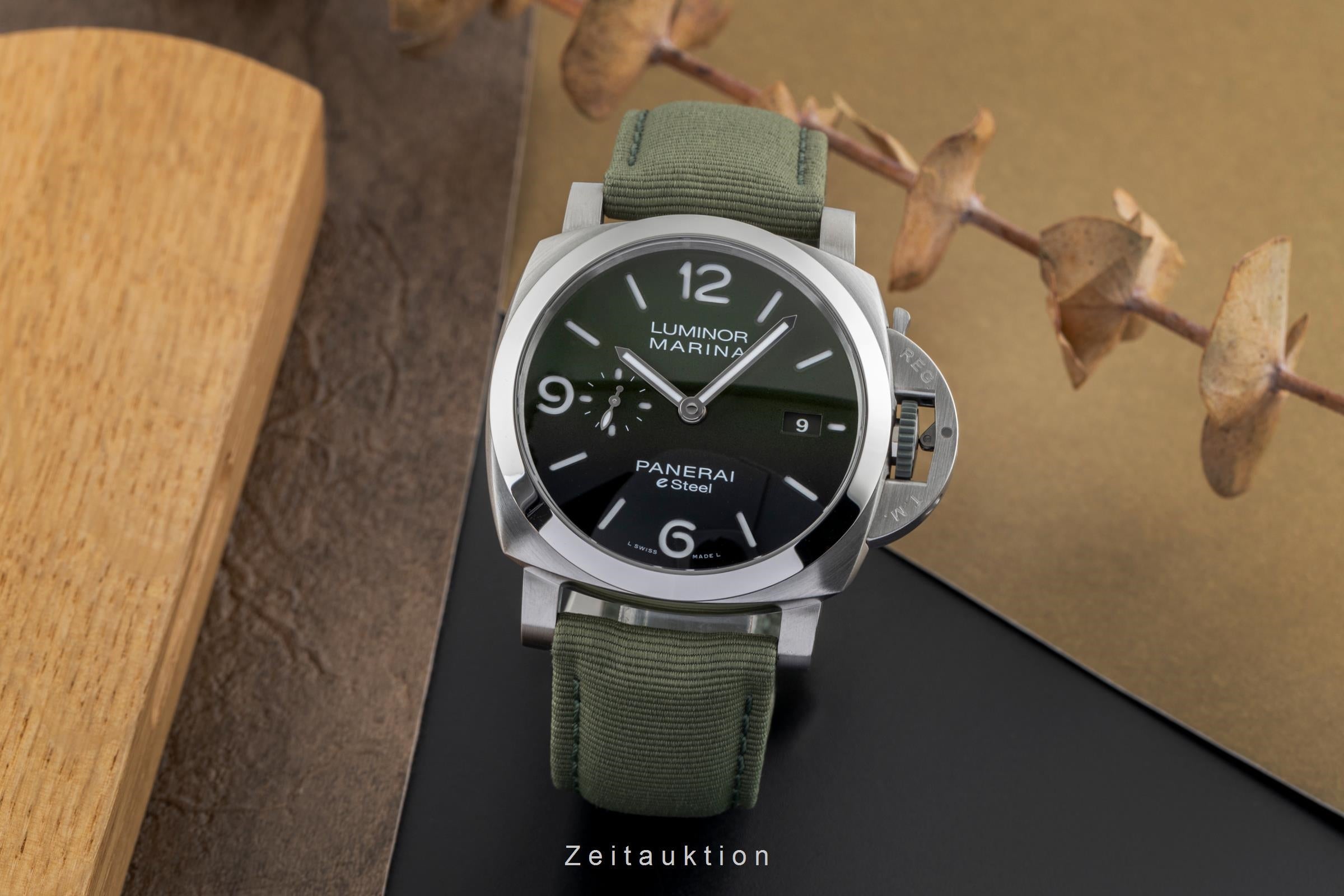 Panerai Luminor Marina acero automático reloj para caballeros PAM01356 LP: 9600EUR  [2502940]