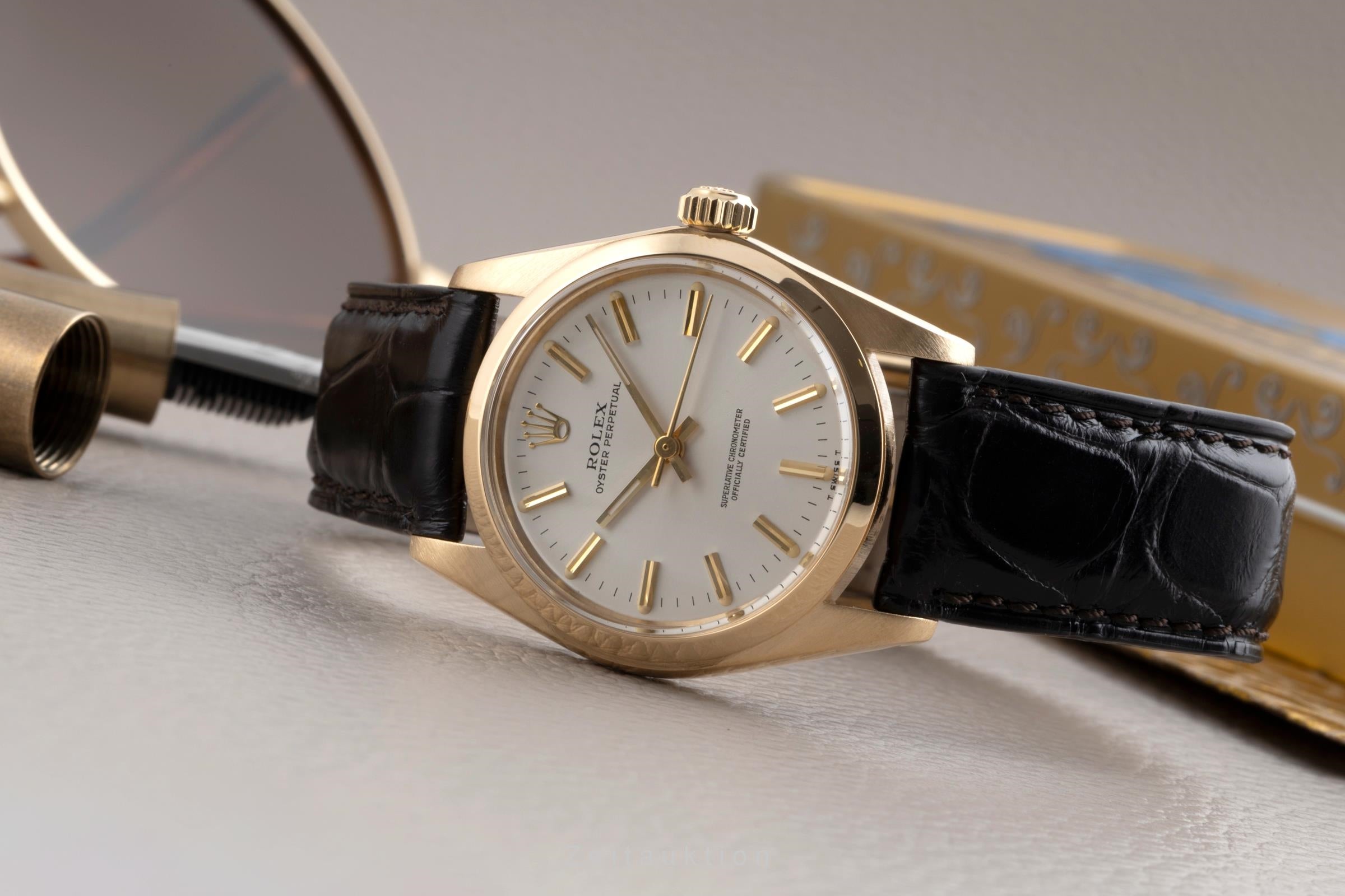 Rolex Oyster Perpetual or 18 ct automatique montre pour femmes 6748 Vintage  [2502947]