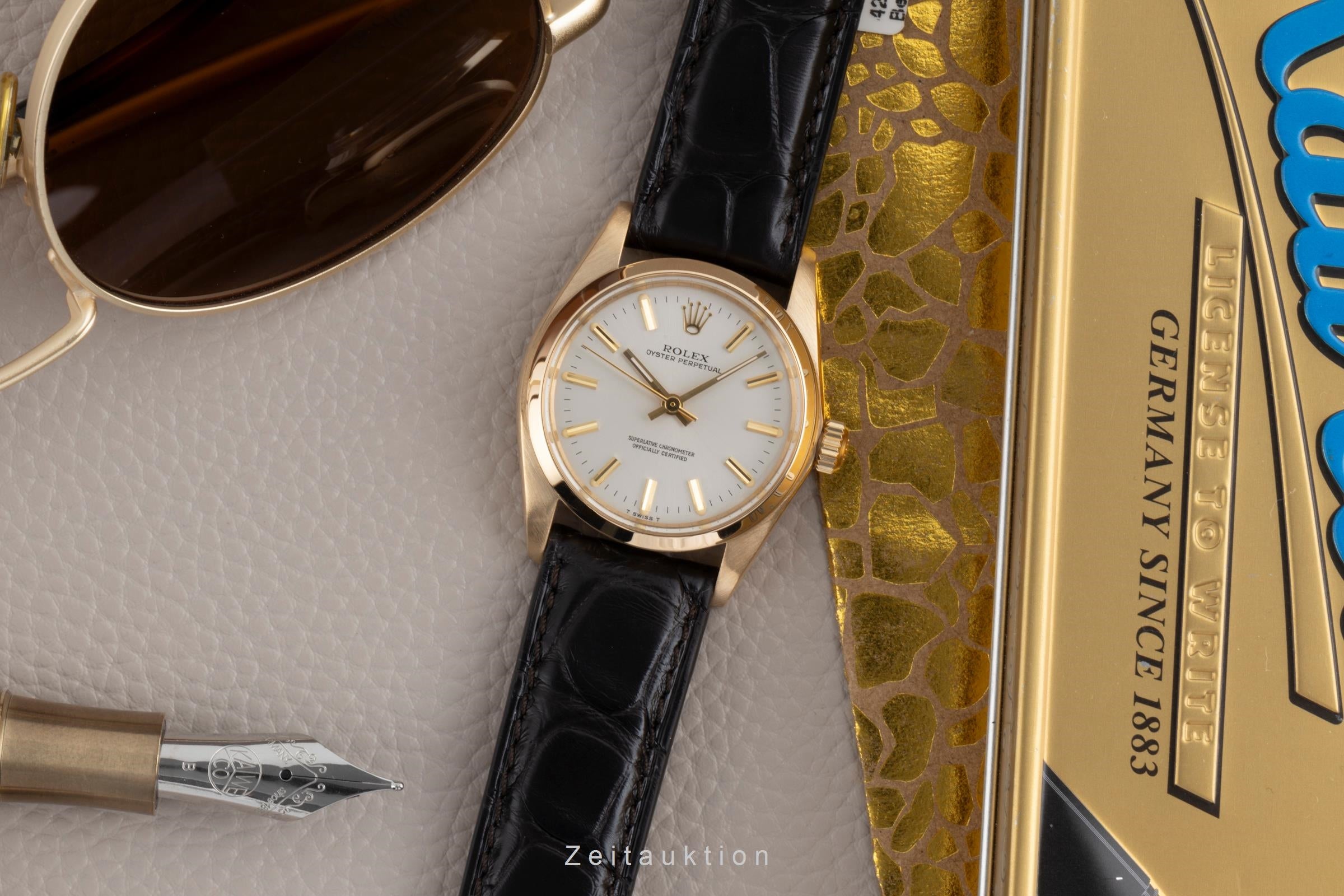 Rolex Oyster Perpetual or 18 ct automatique montre pour femmes 6748 Vintage  [2502947]