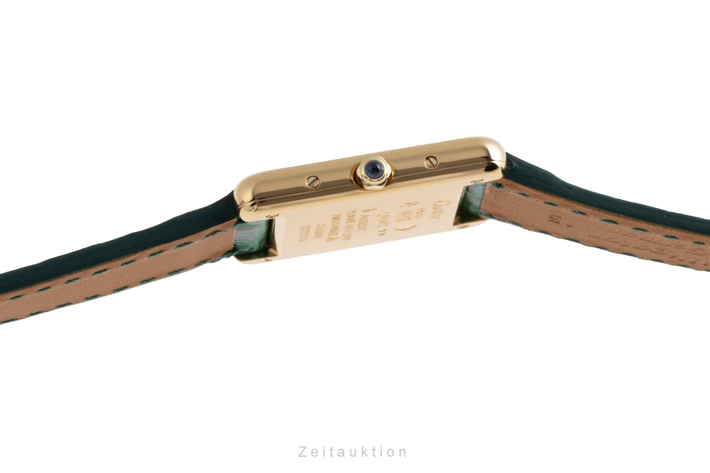 Cartier Tank plata banada en oro cuarzo reloj para damas  366001  [2502953]