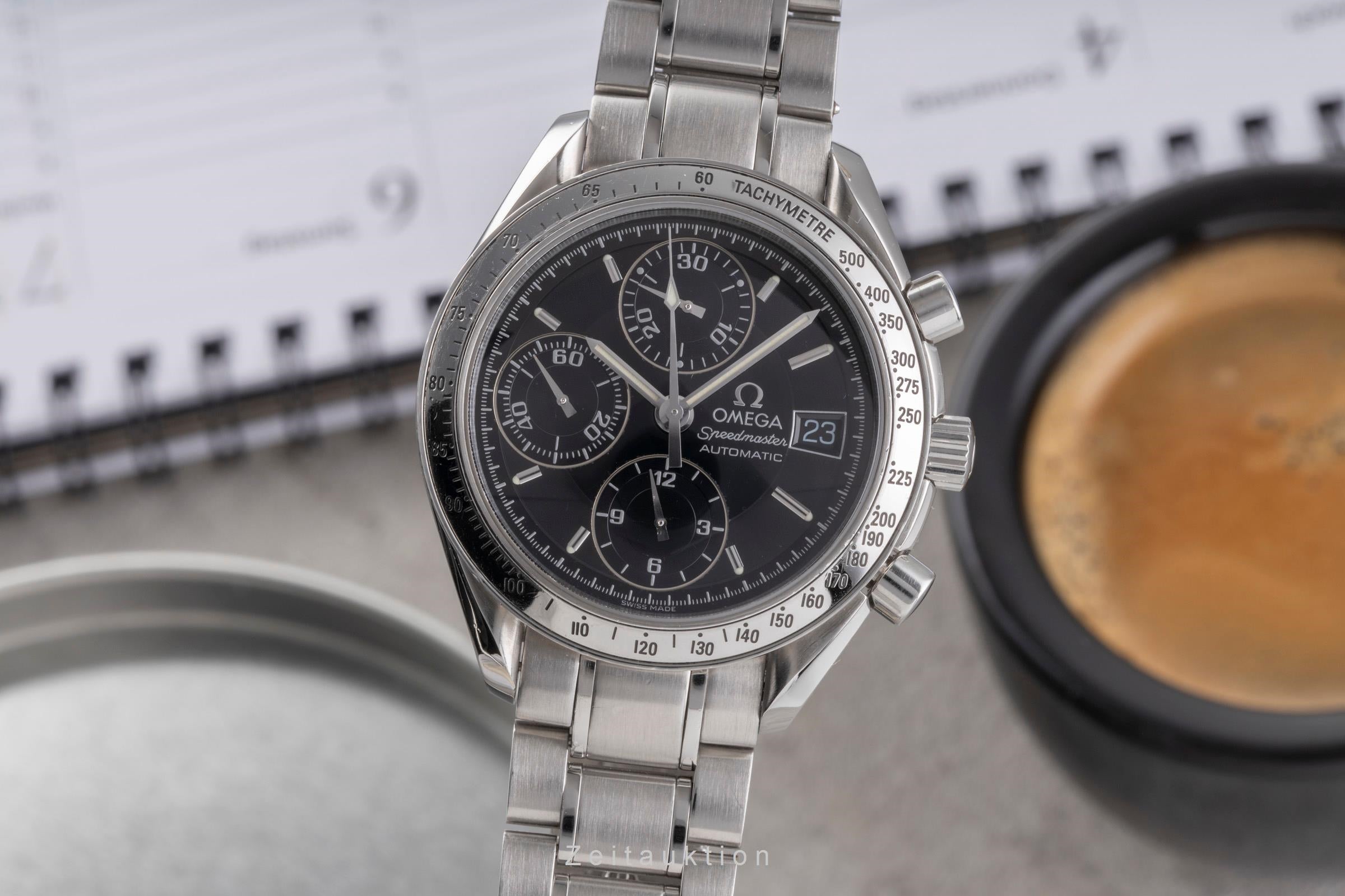Omega Speedmaster Date chronograph steel automatic men's watch 3513.50.00 LP: 6100EUR  [2502973]