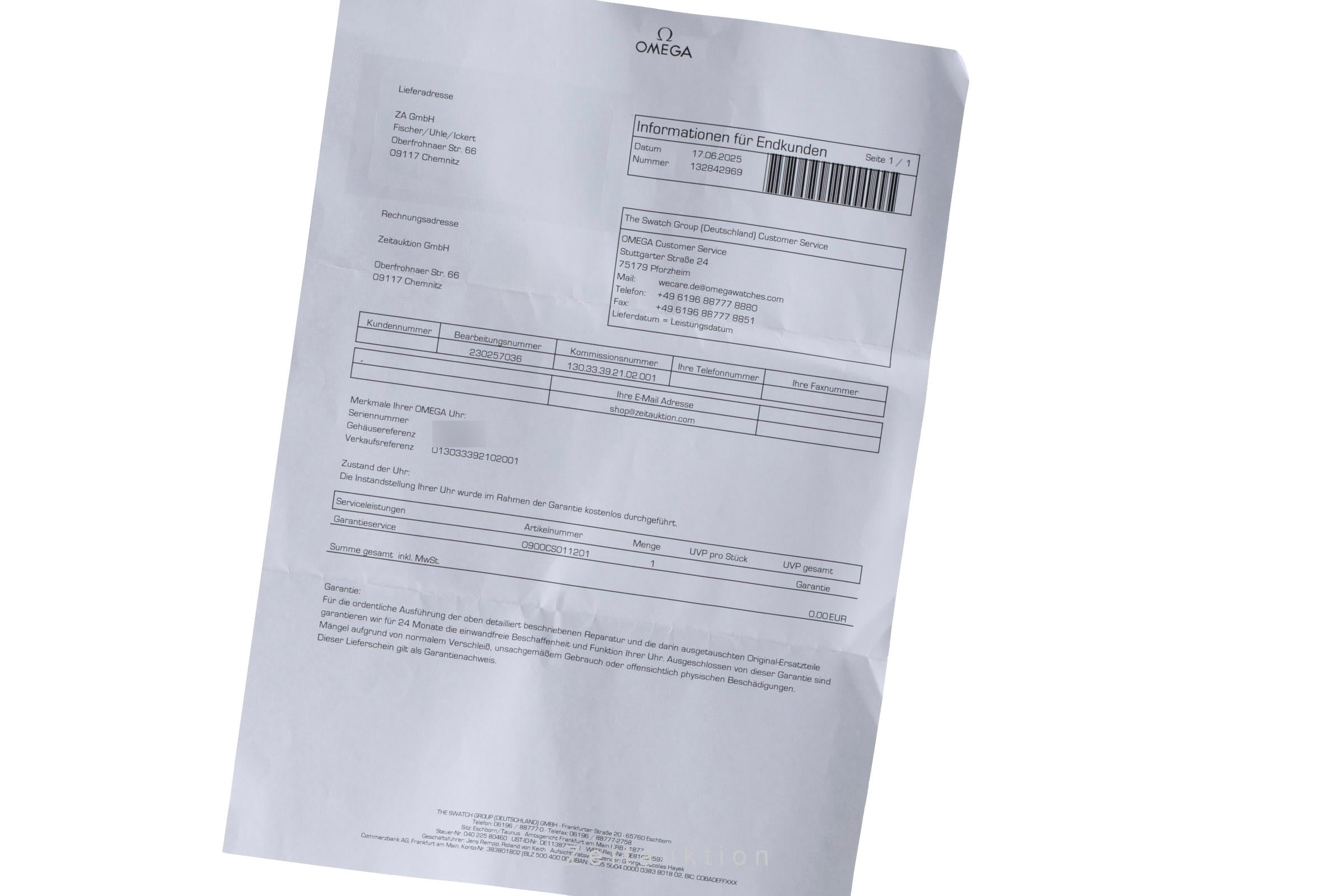 Omega Constellation steel automatic men's watch 130.33.39.21.02.001  [2502985]