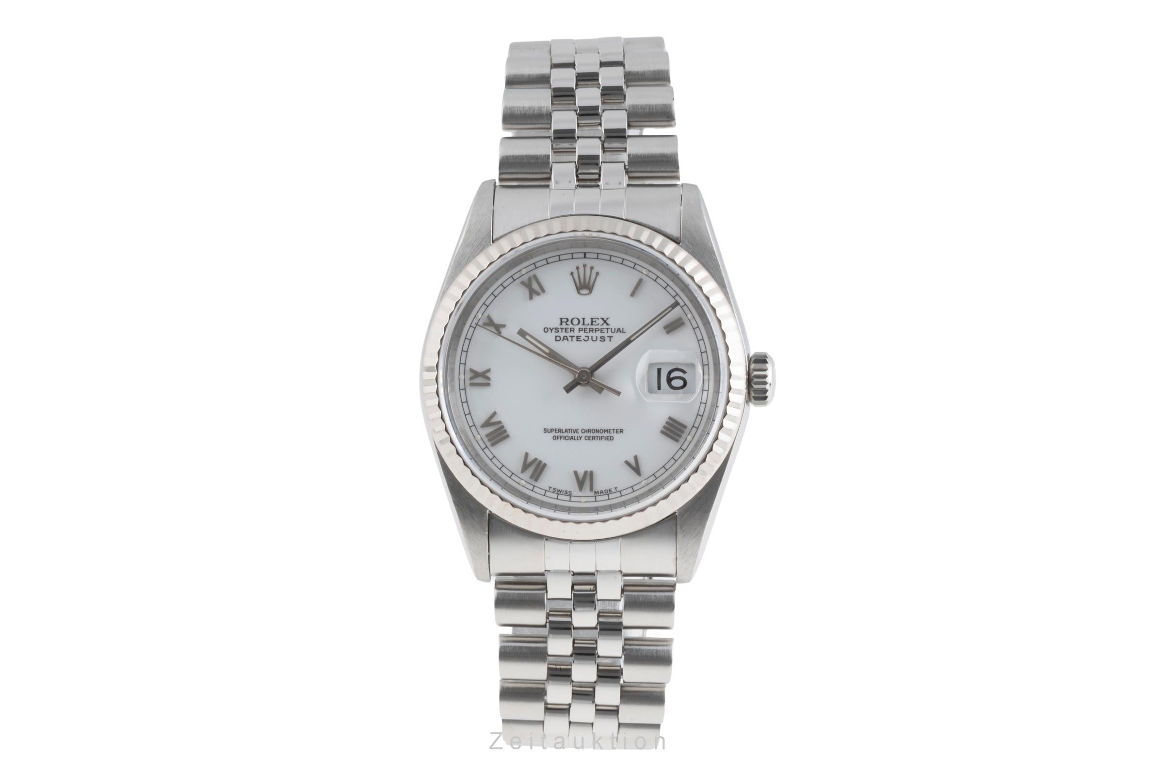 Rolex Datejust acciaio / oro bianco automatismo orologio da uomo 16234  [2502995]