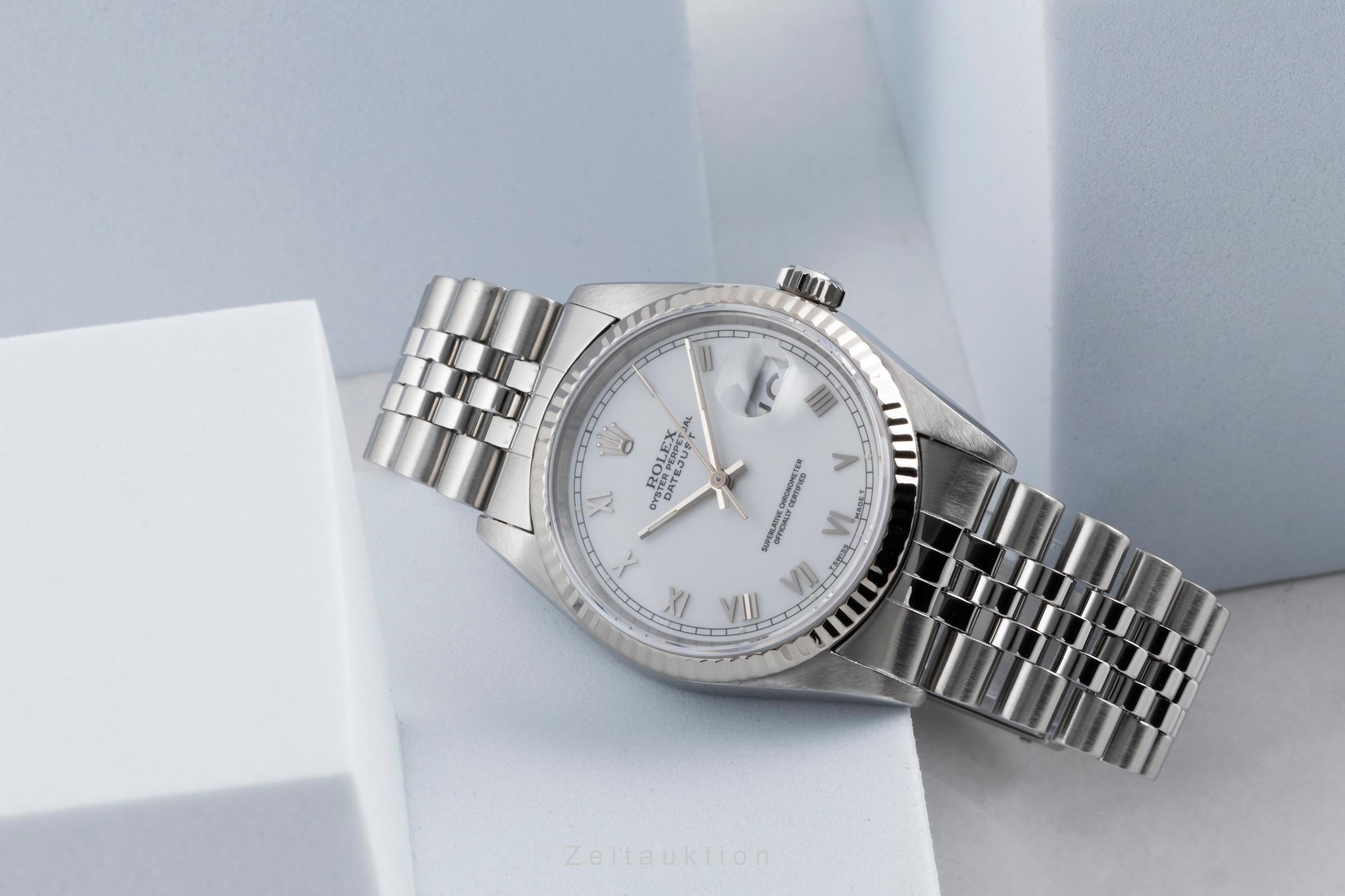 Rolex Datejust acciaio / oro bianco automatismo orologio da uomo 16234  [2502995]