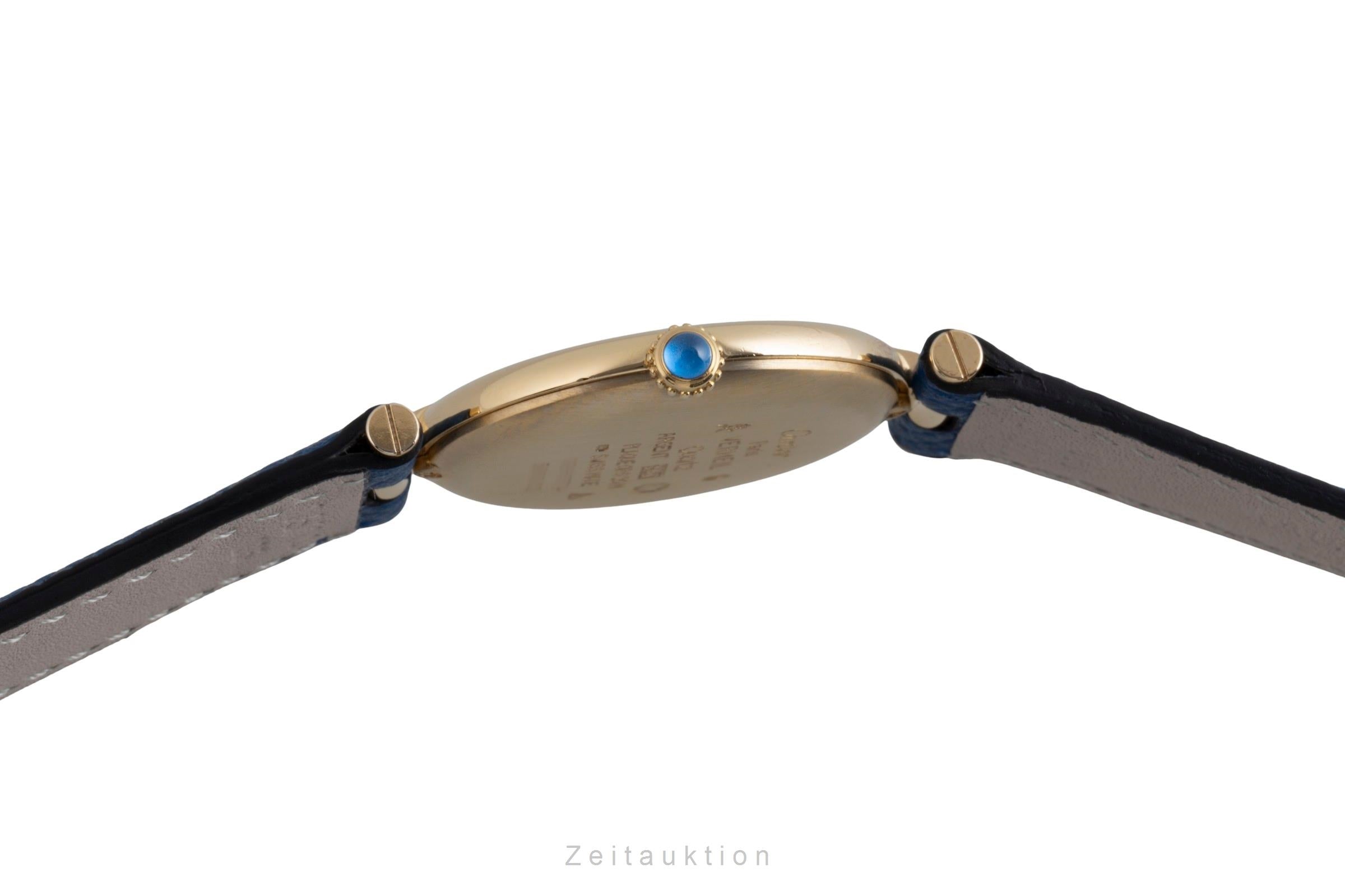 Cartier Vermeil plata banada en oro cuarzo reloj para caballeros 590003  [2503001]