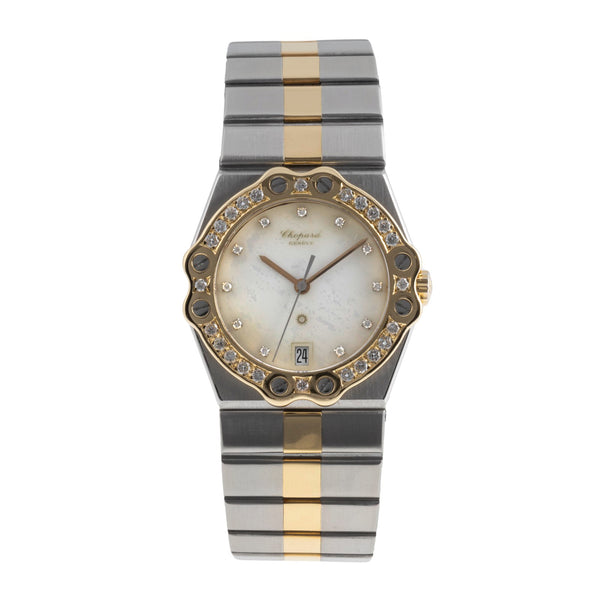 Chopard St. Moritz acciaio / oro quarzo unisex 8023 Vintage  [2503002]