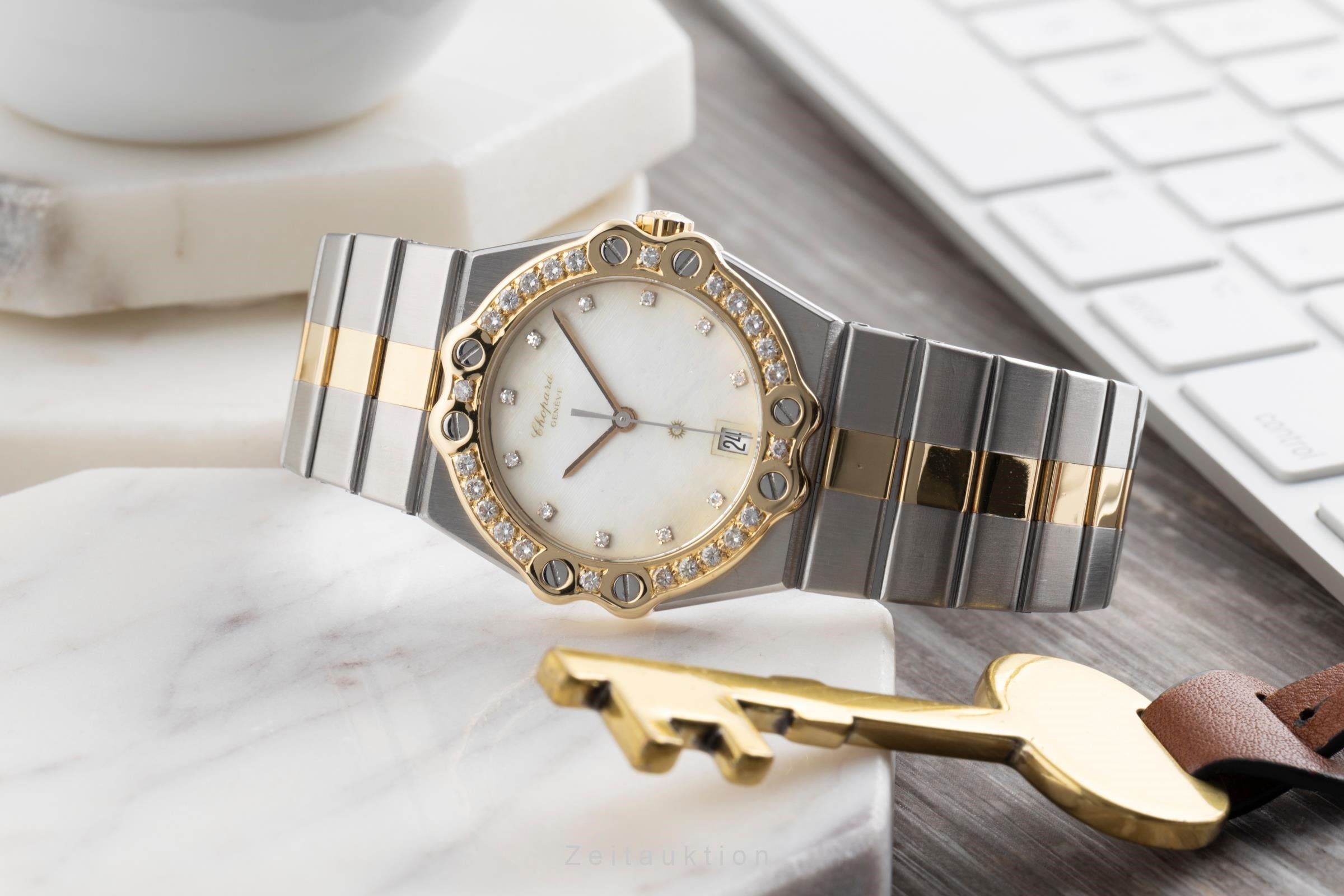 Chopard St. Moritz acciaio / oro quarzo unisex 8023 Vintage  [2503002]