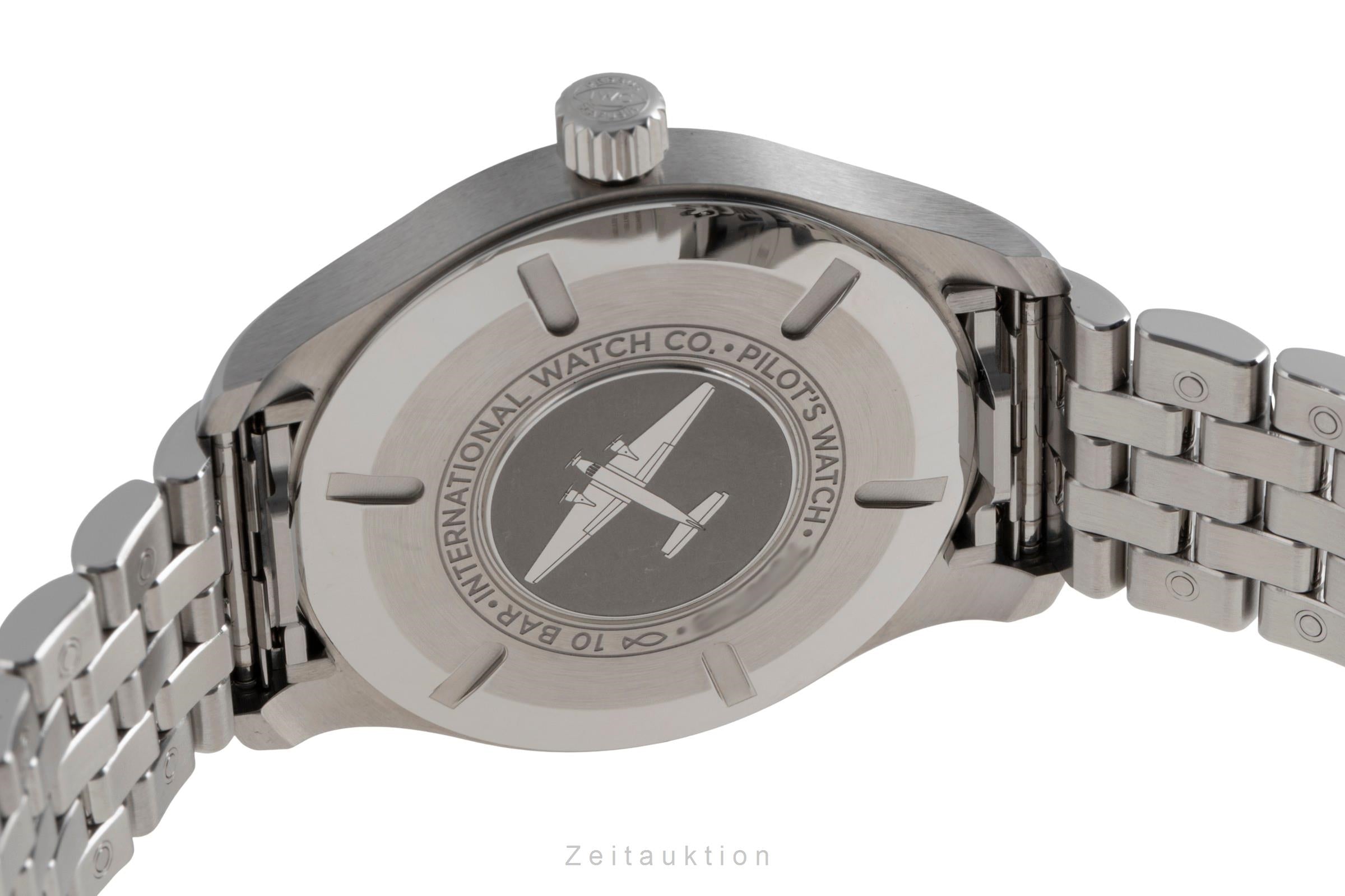 IWC Pilot Mark XX Edelstahl Automatik Green Dial Herrenuhr Ref IW328206 B&P 2024 [2503007]