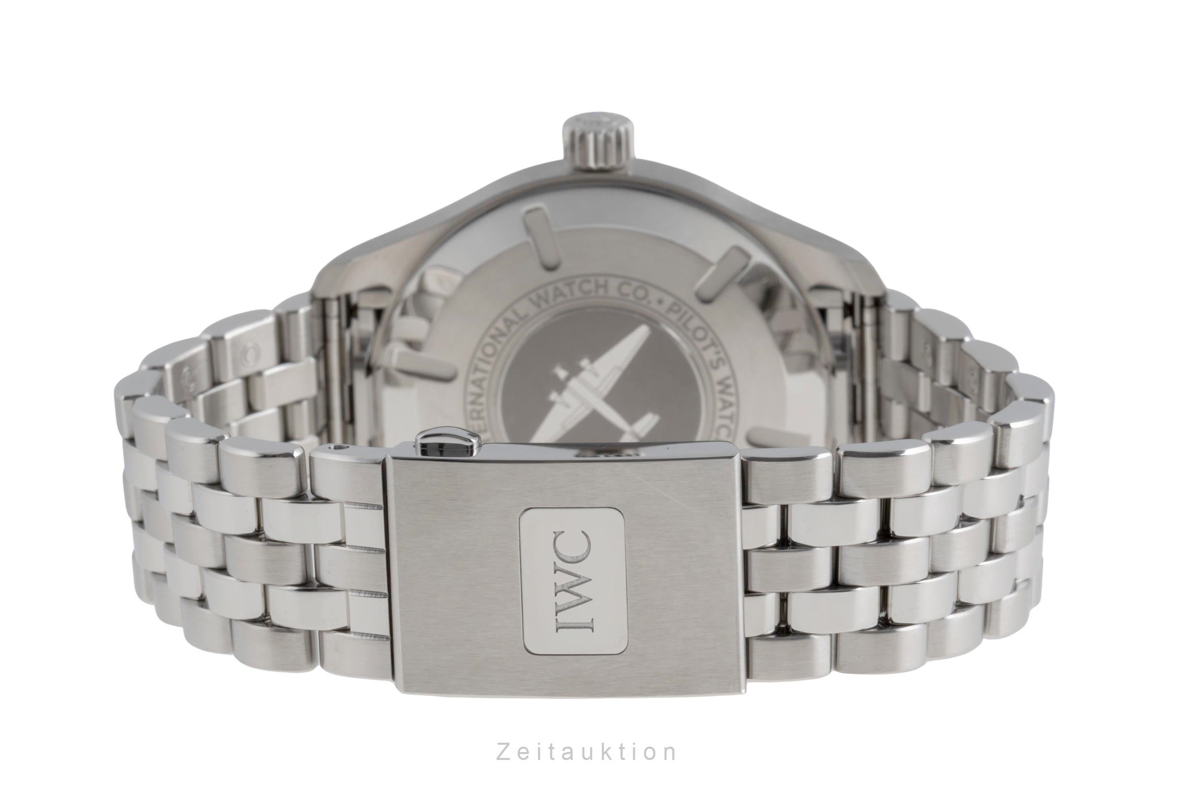 IWC Pilot Mark XX Edelstahl Automatik Green Dial Herrenuhr Ref IW328206 B&P 2024 [2503007]