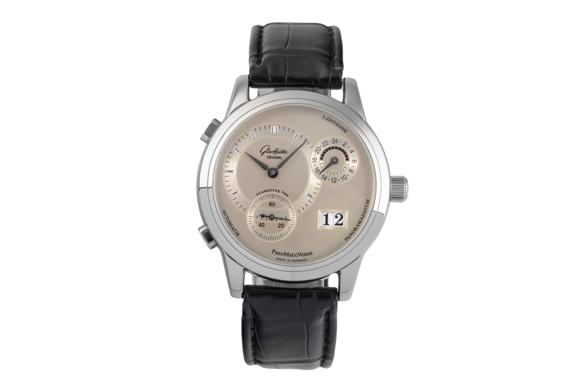Glashütte PanoMaticVenue acier automatique montre pour hommes 1-90-04-02-02-04  [2503012]
