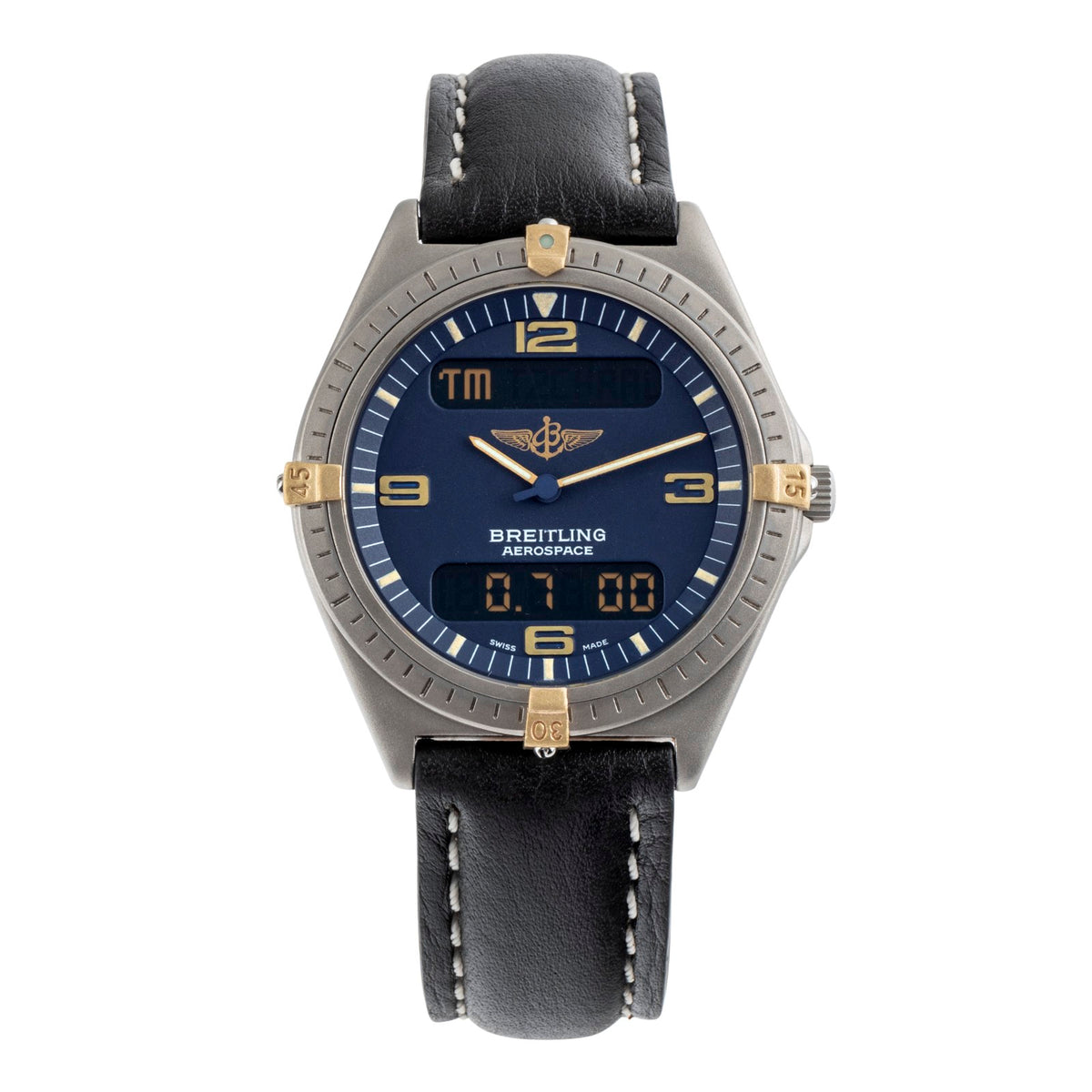 Breitling Aerospace titanium / gold quartz Kal. B56 Ref. F56059L 