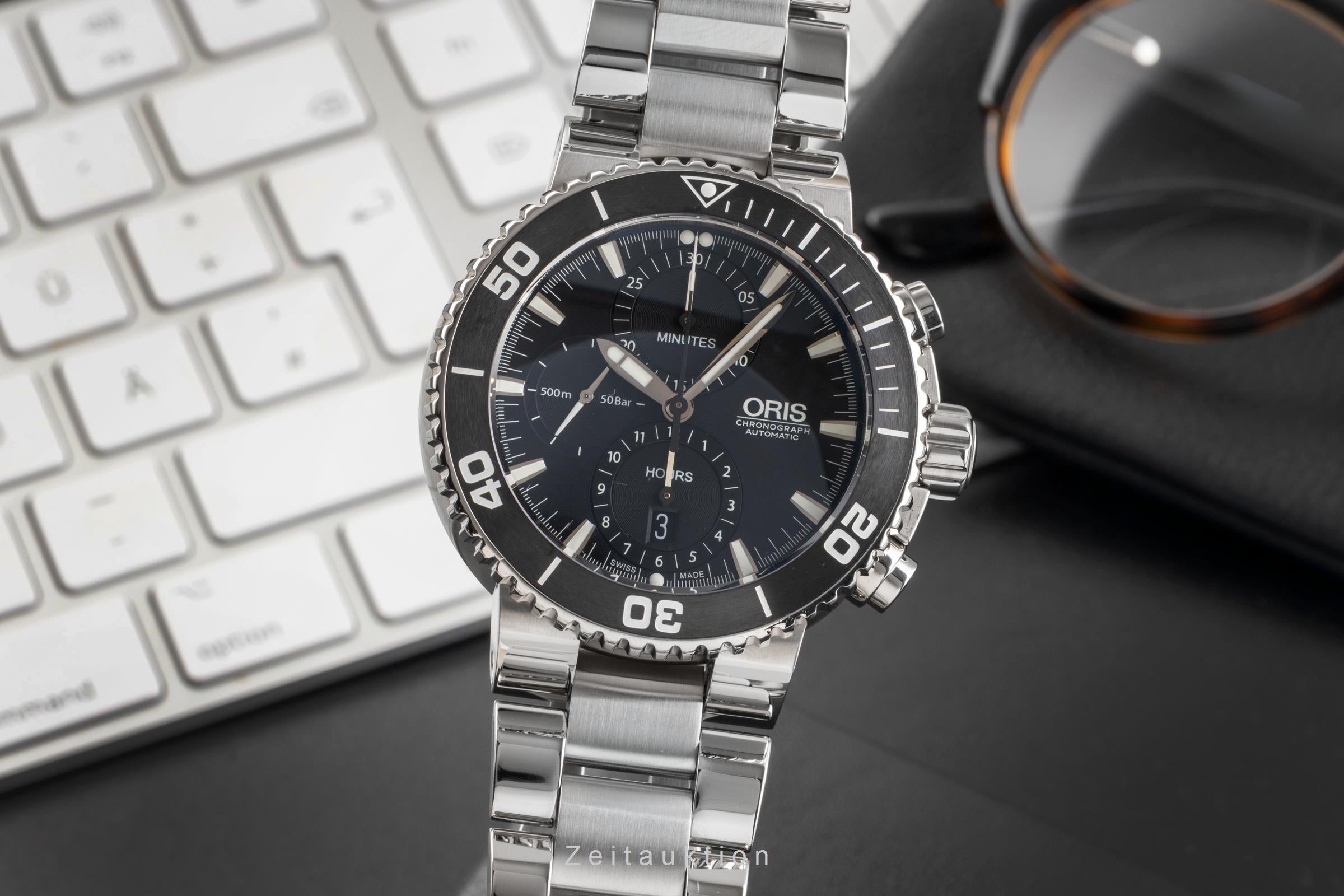 Oris Chronograph chronographe acier automatique montre pour hommes 01 774 7655 4154-07 4 26 34EB  [2503030]