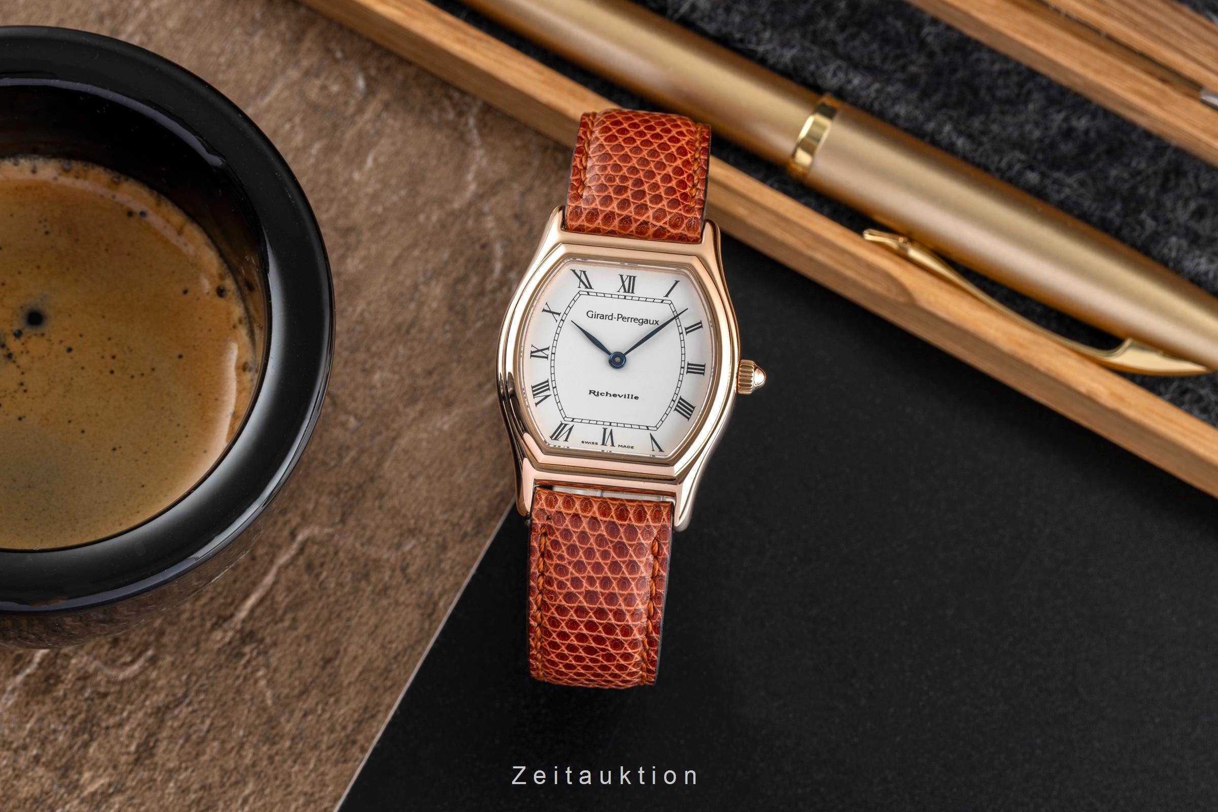 Girard Perregaux Richeville 18 ct red gold quartz women's watch 2600  [2503038]