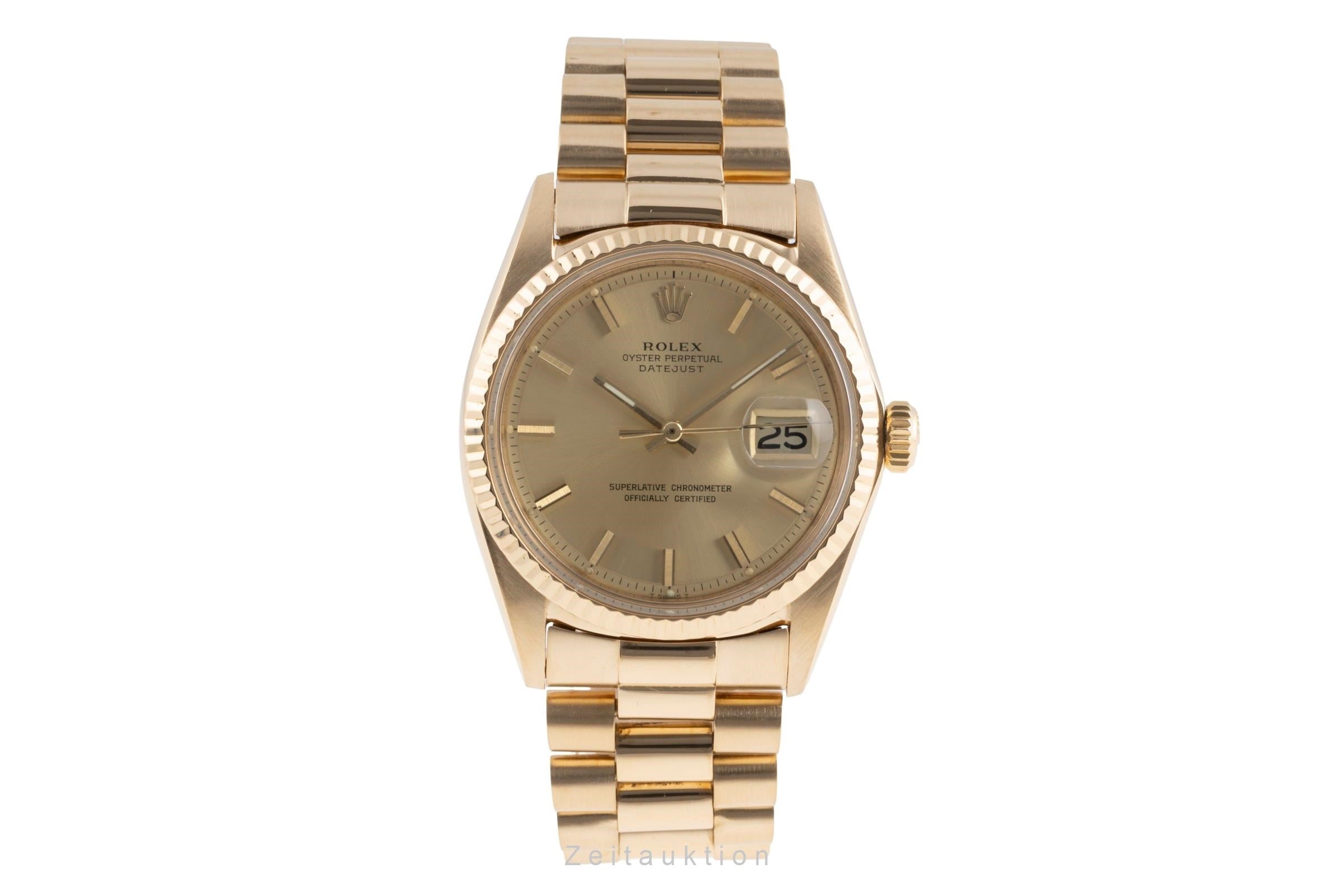 Rolex Datejust oro de 18 quilates automático reloj para caballeros 1601 Vintage  [2503039]