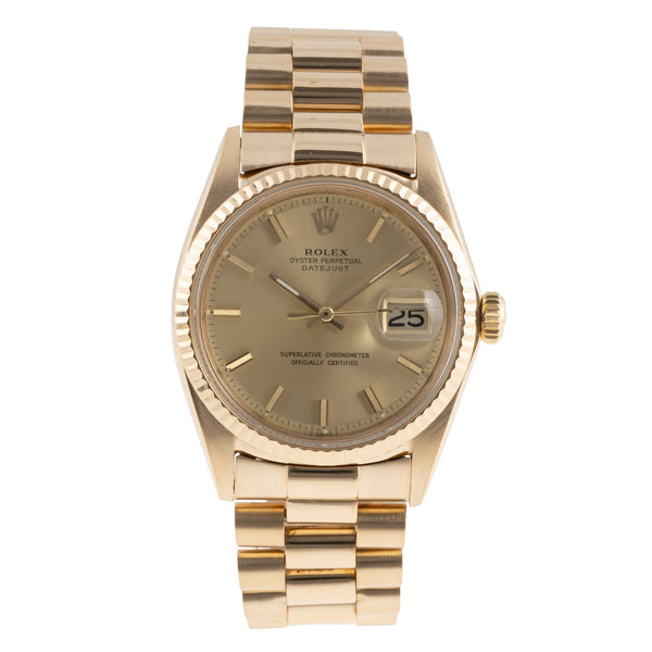 Rolex Datejust oro de 18 quilates automático reloj para caballeros 1601 Vintage  [2503039]