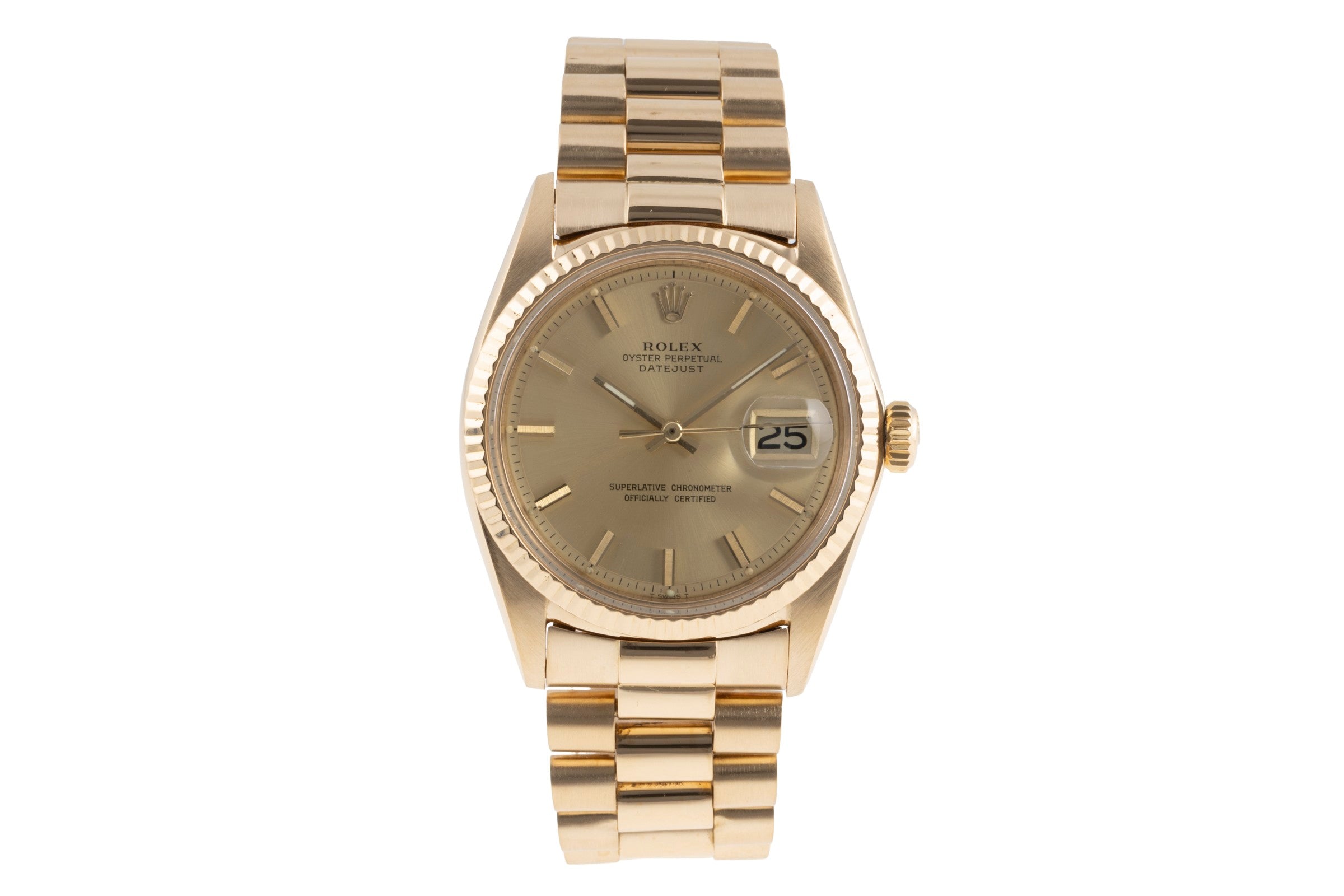 Rolex Datejust oro de 18 quilates automático reloj para caballeros 1601 Vintage  [2503039]