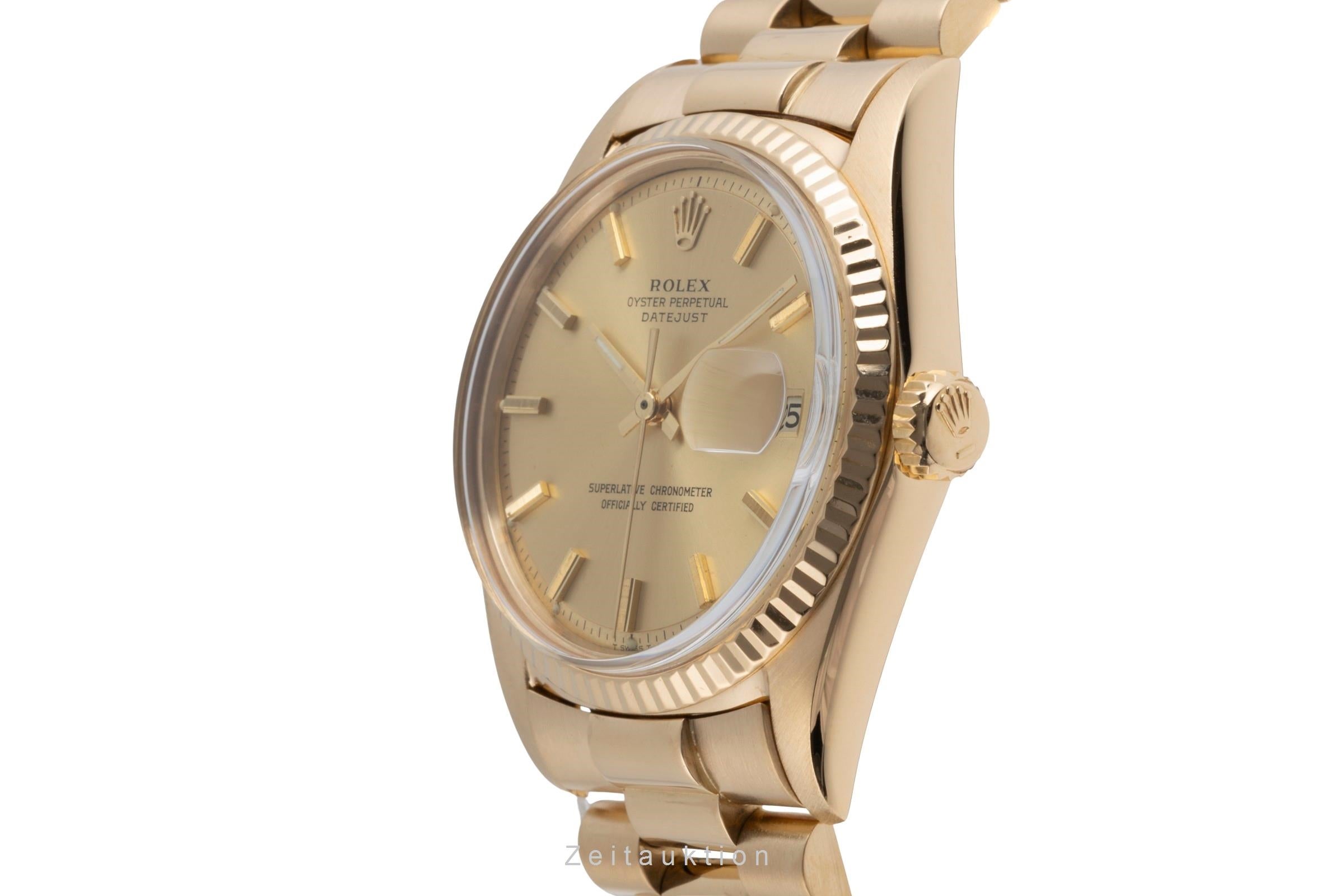 Rolex Datejust oro de 18 quilates automático reloj para caballeros 1601 Vintage  [2503039]
