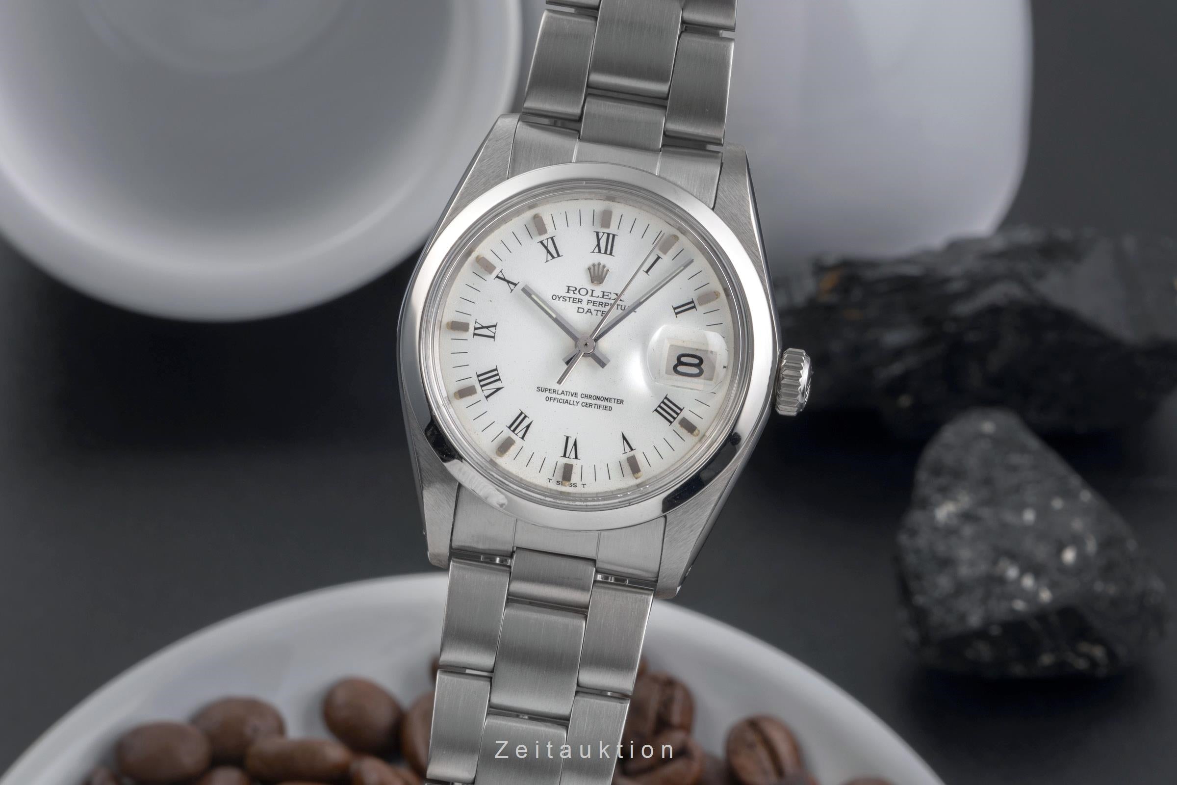 Rolex Date acero automático reloj para caballeros 1500  [2503048]