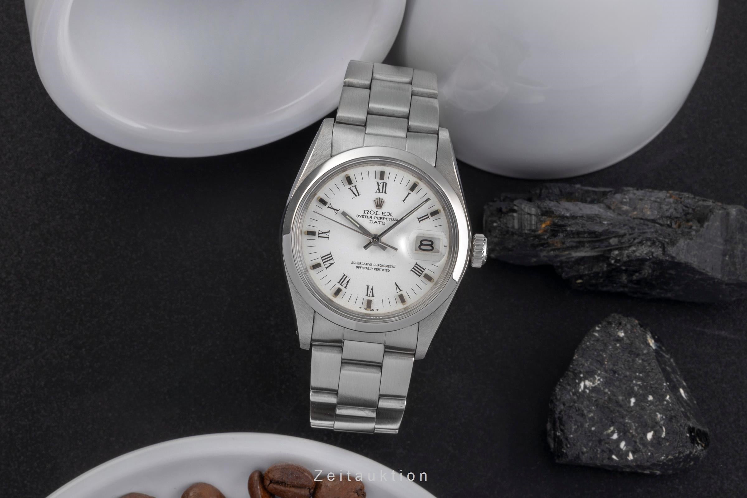 Rolex Date acero automático reloj para caballeros 1500  [2503048]