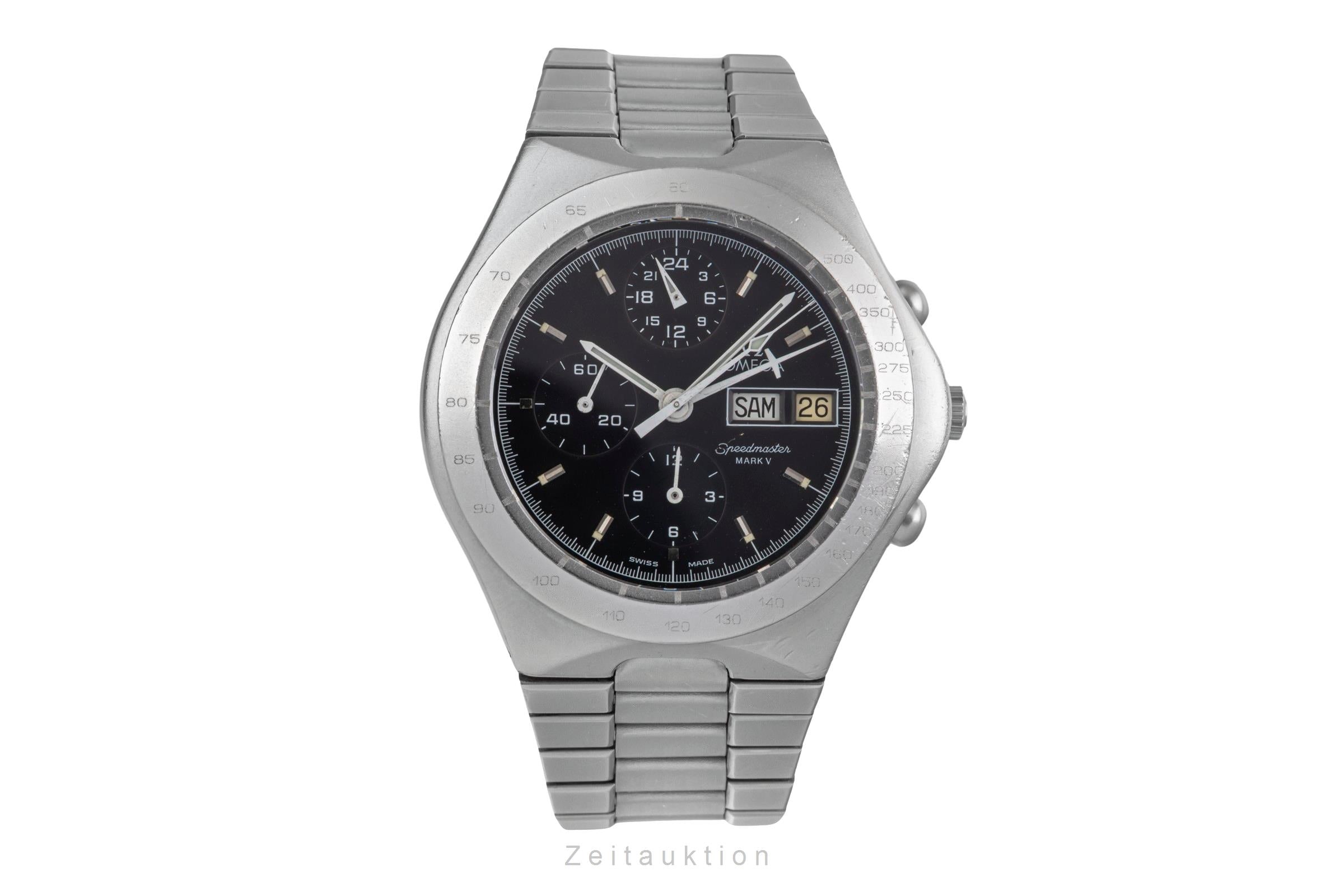 Omega Speedmaster Date chronographe acier automatique montre pour hommes 376.0806 Vintage  [2503086]