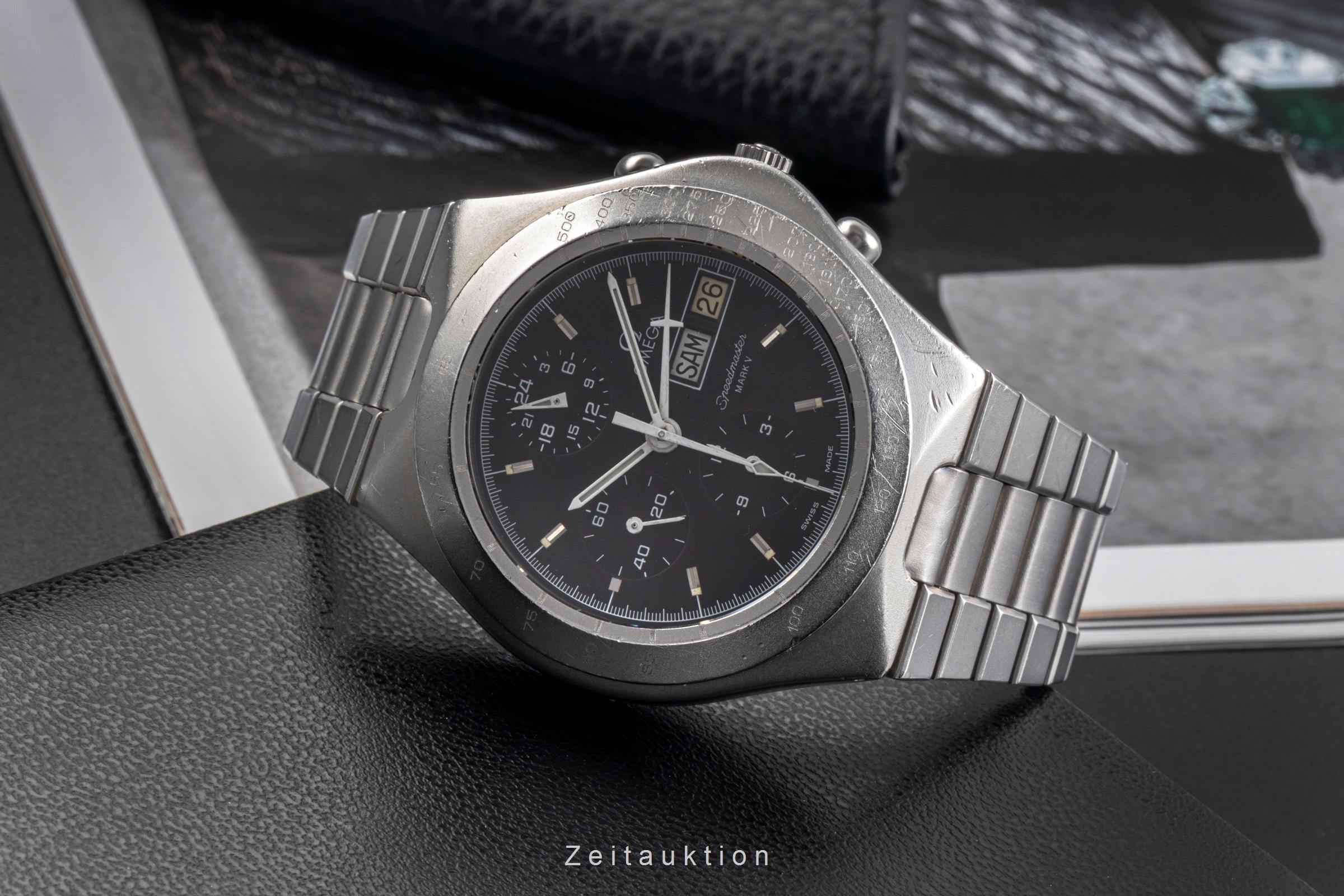 Omega Speedmaster Date chronographe acier automatique montre pour hommes 376.0806 Vintage  [2503086]