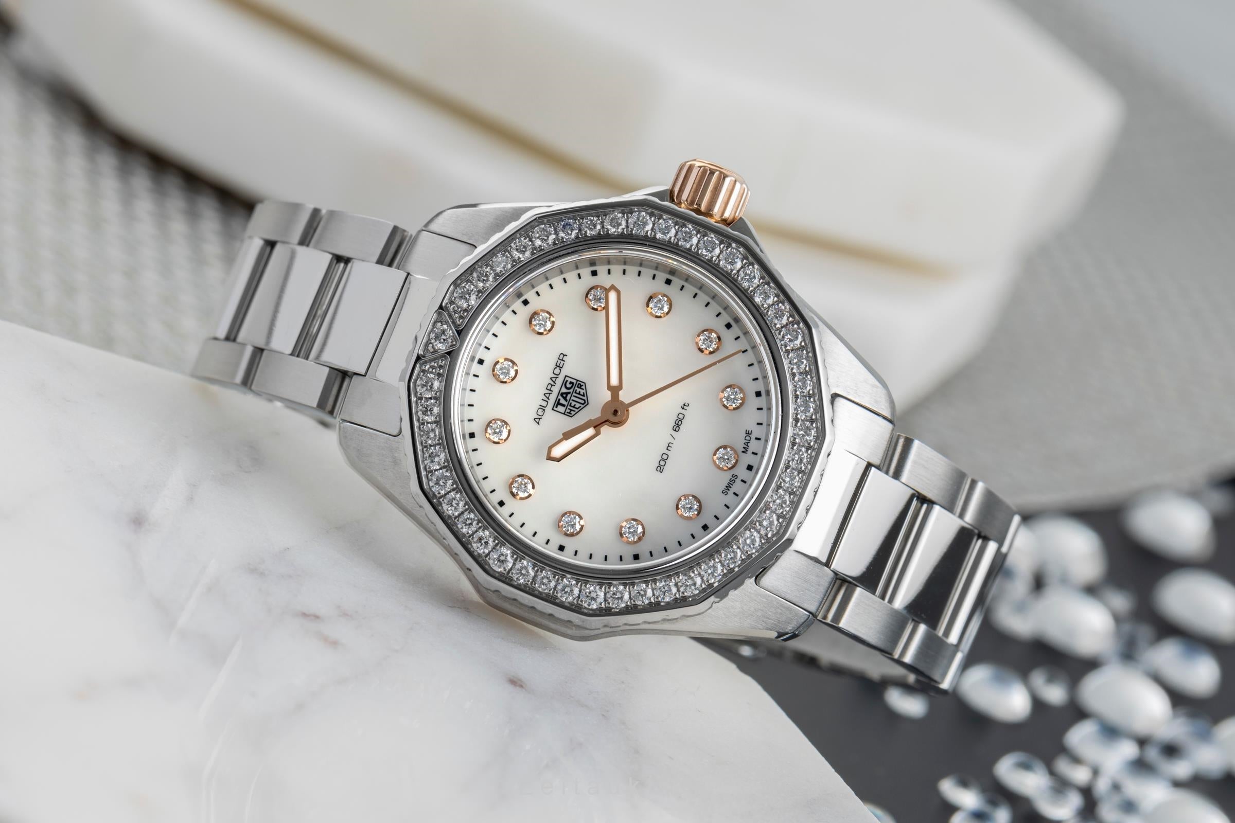 Tag Heuer Aquaracer Stahl MOP Diamanten Ref. WBP1451.BA0622 NP: 5250 € [2503096]