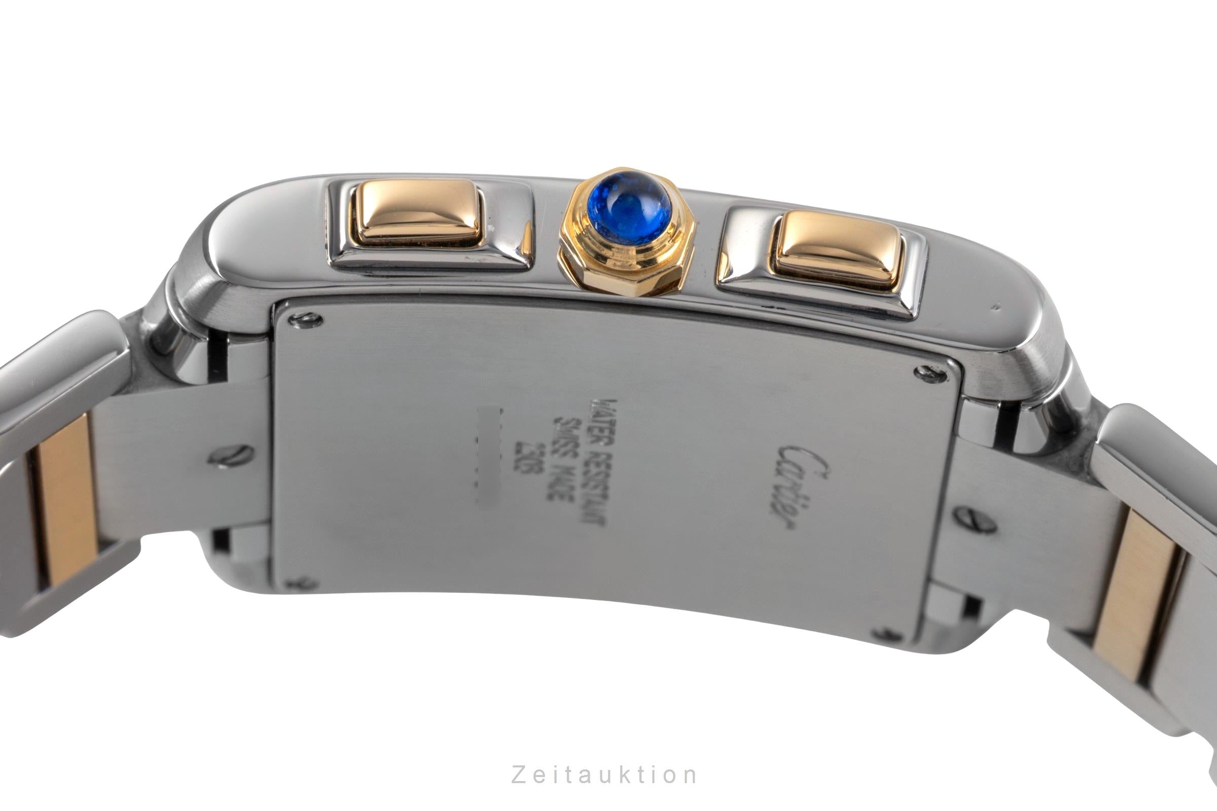 Cartier Tank Francaise Stahl / Gold Chronoflex Chronograph Ref. W51004Q Papiere [2503097]