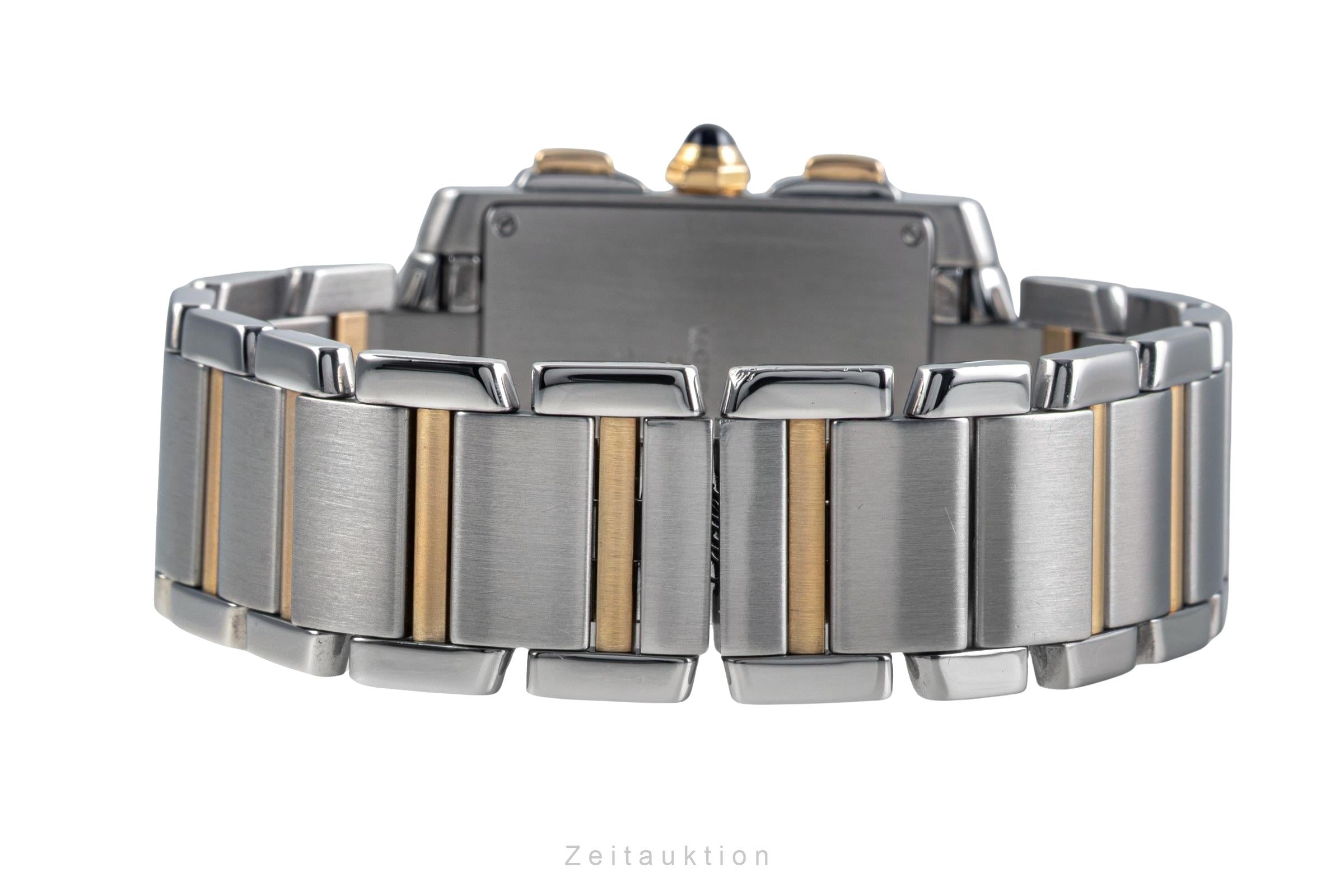 Cartier Tank Francaise Stahl / Gold Chronoflex Chronograph Ref. W51004Q Papiere [2503097]