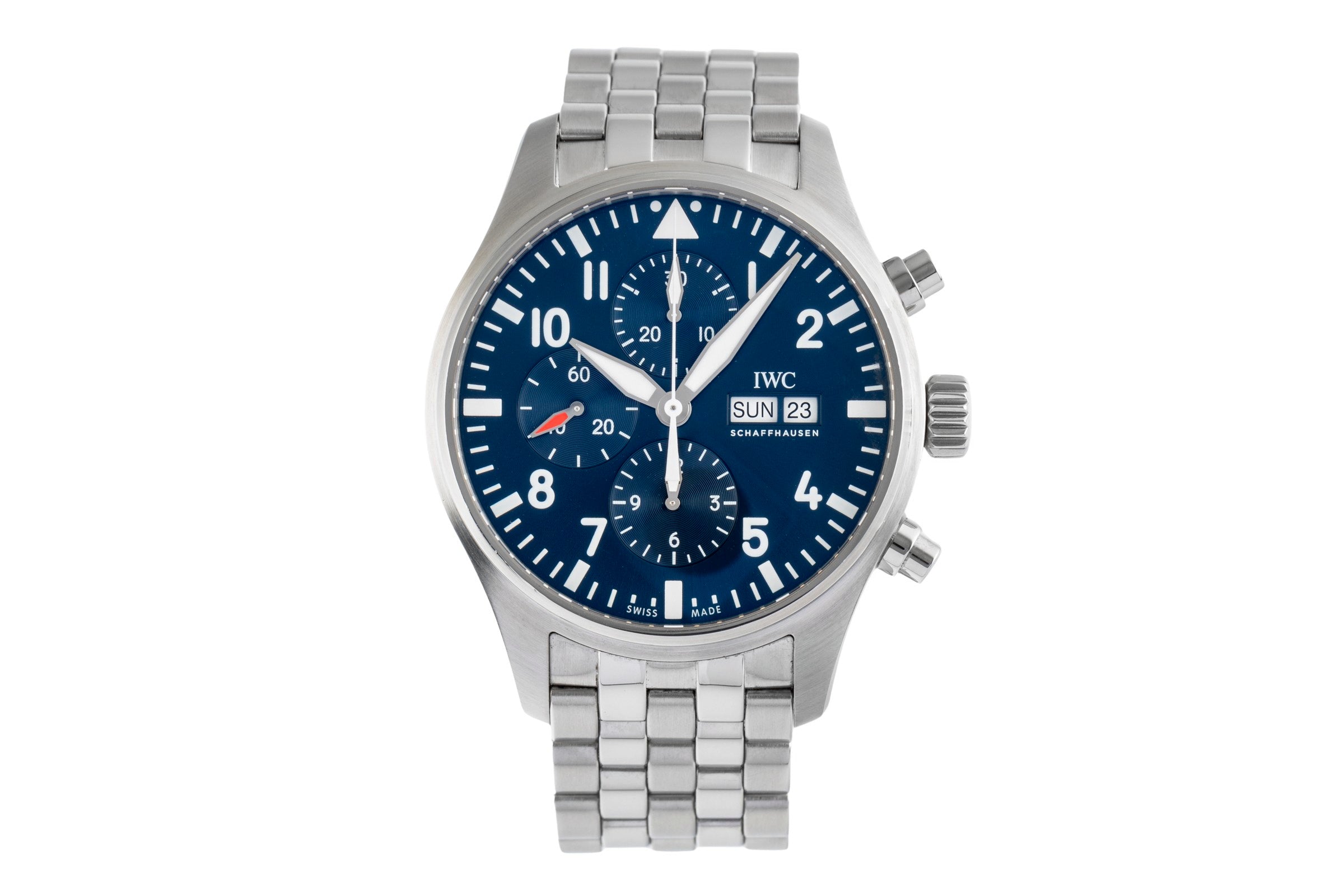 IWC Fliegerchronograph cronografo acciaio automatismo orologio da uomo IW377717 LP: 8800EUR  [2503099]