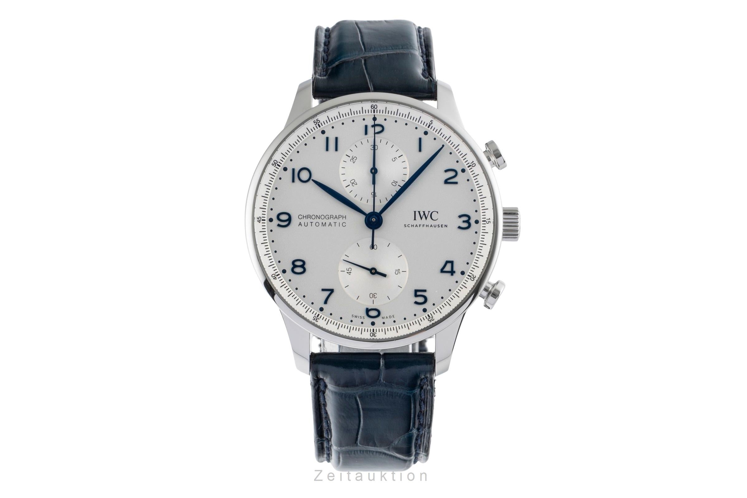 IWC Portugieser chronographe acier automatique montre pour hommes IW371605 LP: 9100EUR  [2503100]