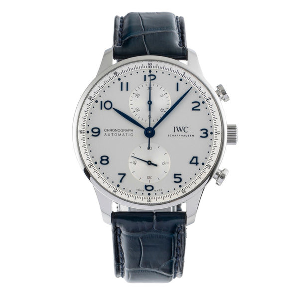 IWC Portugieser chronographe acier automatique montre pour hommes IW371605 LP: 9100EUR  [2503100]