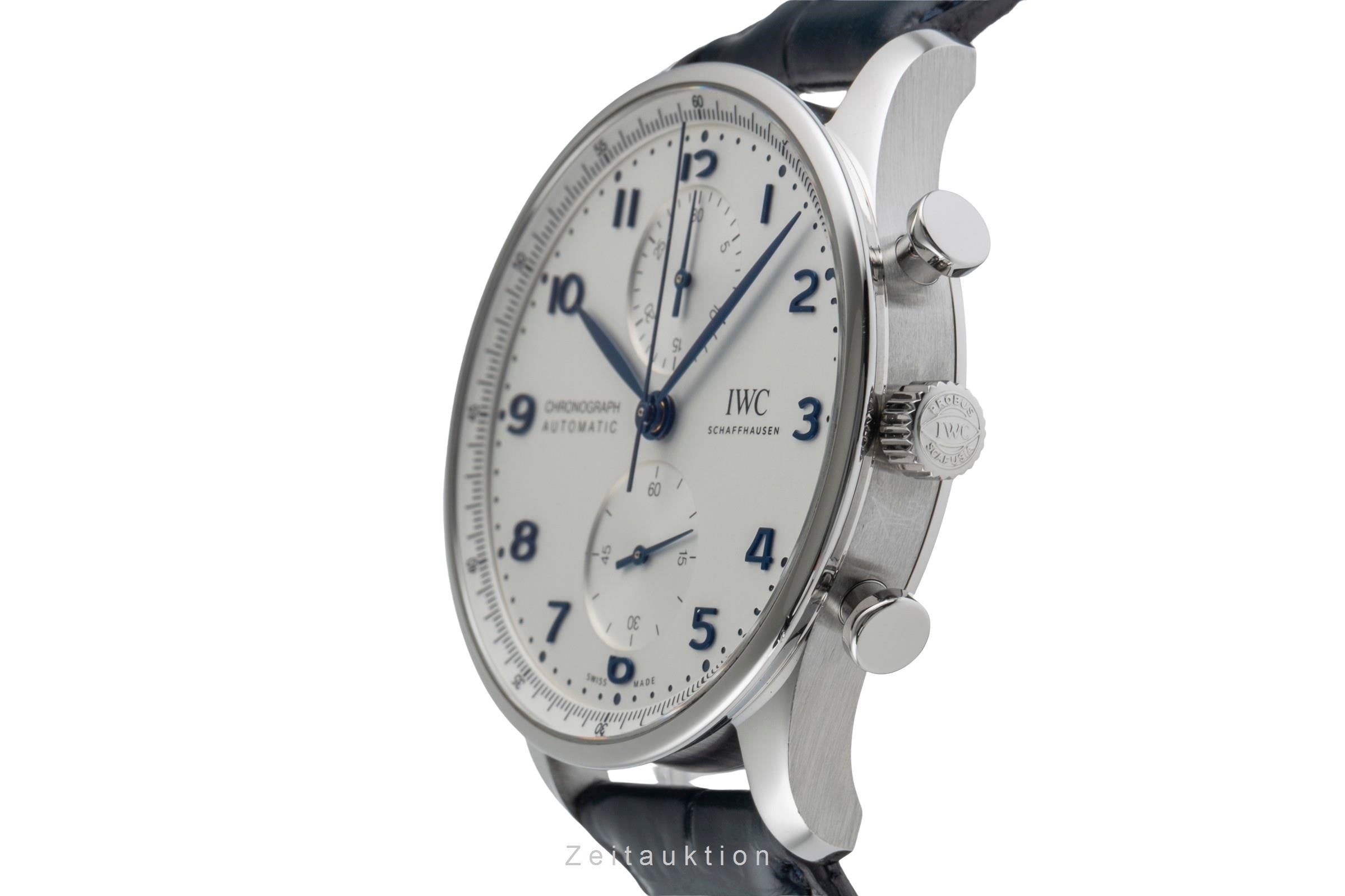 IWC Portugieser chronographe acier automatique montre pour hommes IW371605 LP: 9100EUR  [2503100]