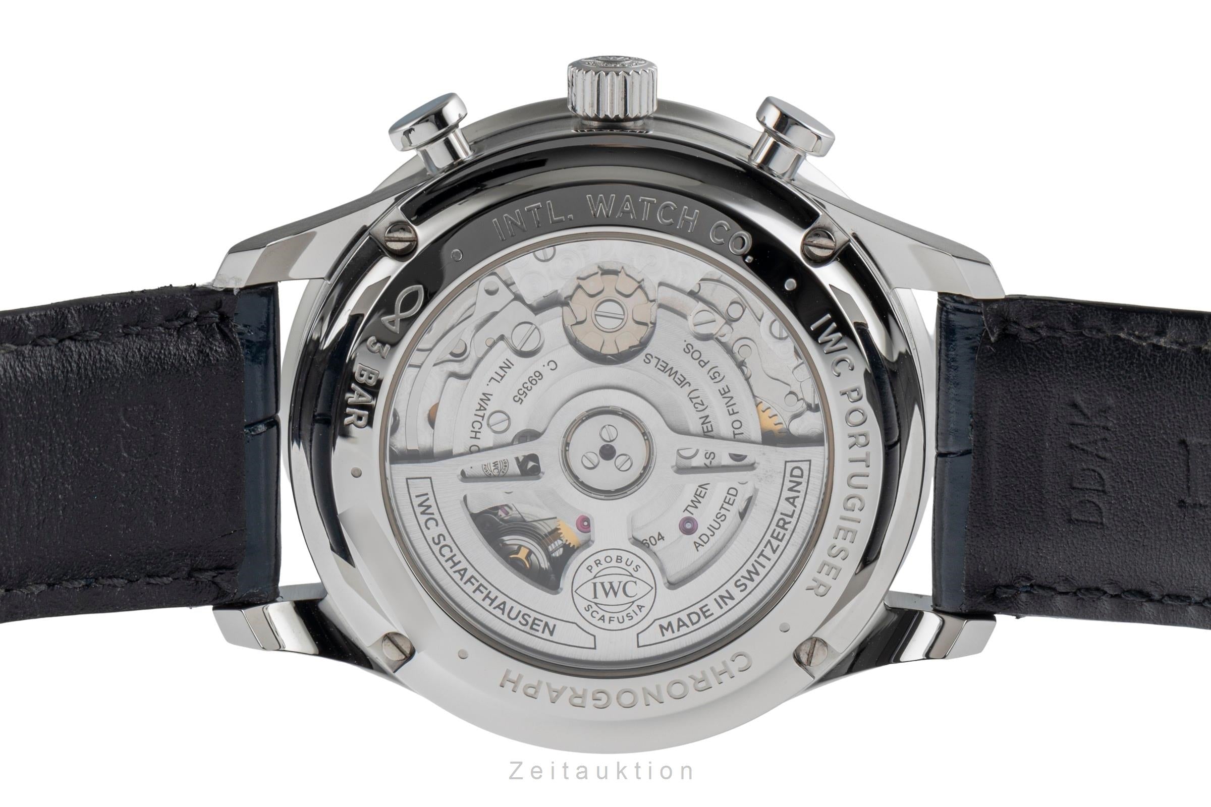 IWC Portugieser chronographe acier automatique montre pour hommes IW371605 LP: 9100EUR  [2503100]