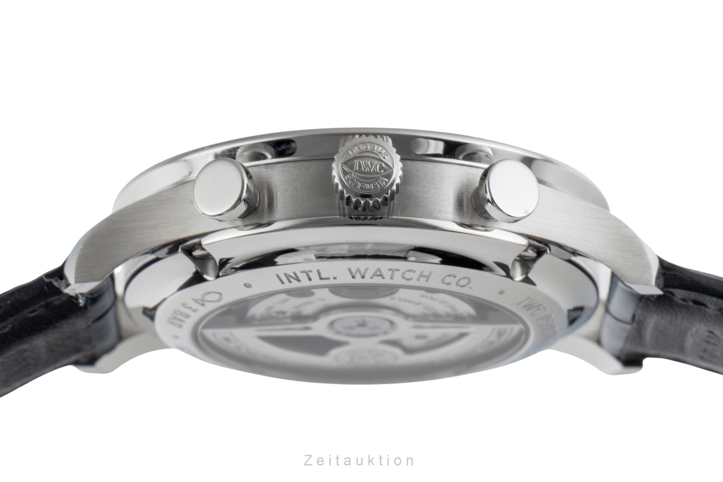 IWC Portugieser chronographe acier automatique montre pour hommes IW371605 LP: 9100EUR  [2503100]