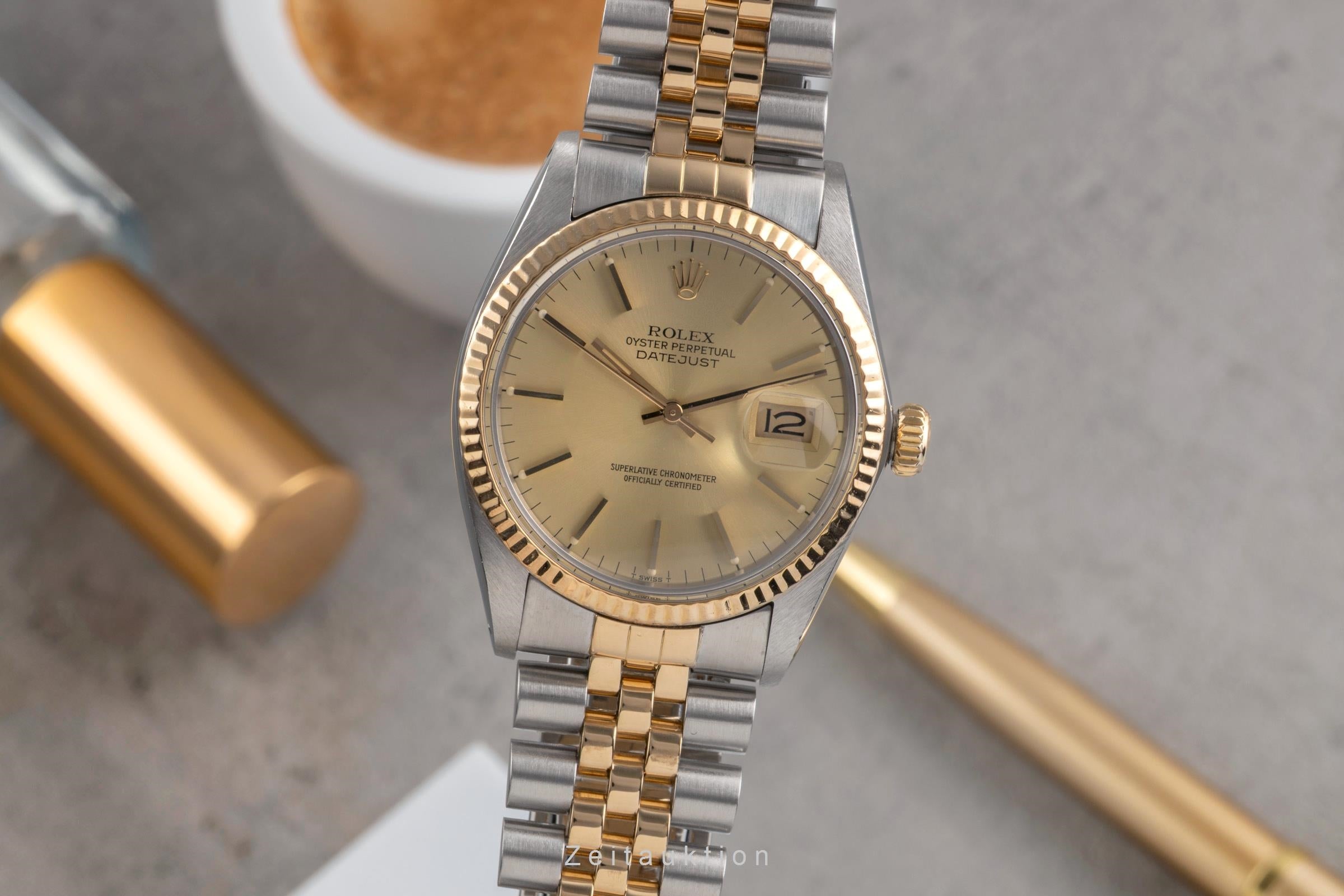 Rolex Datejust steel / gold automatic men's watch 16013  [2503107]