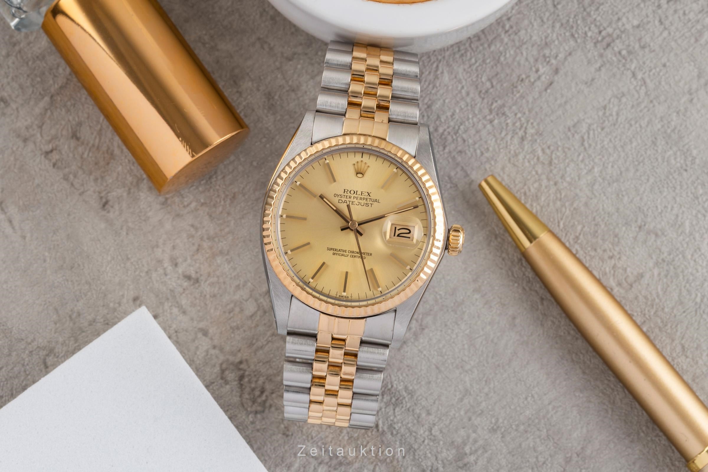 Rolex Datejust steel / gold automatic men's watch 16013  [2503107]