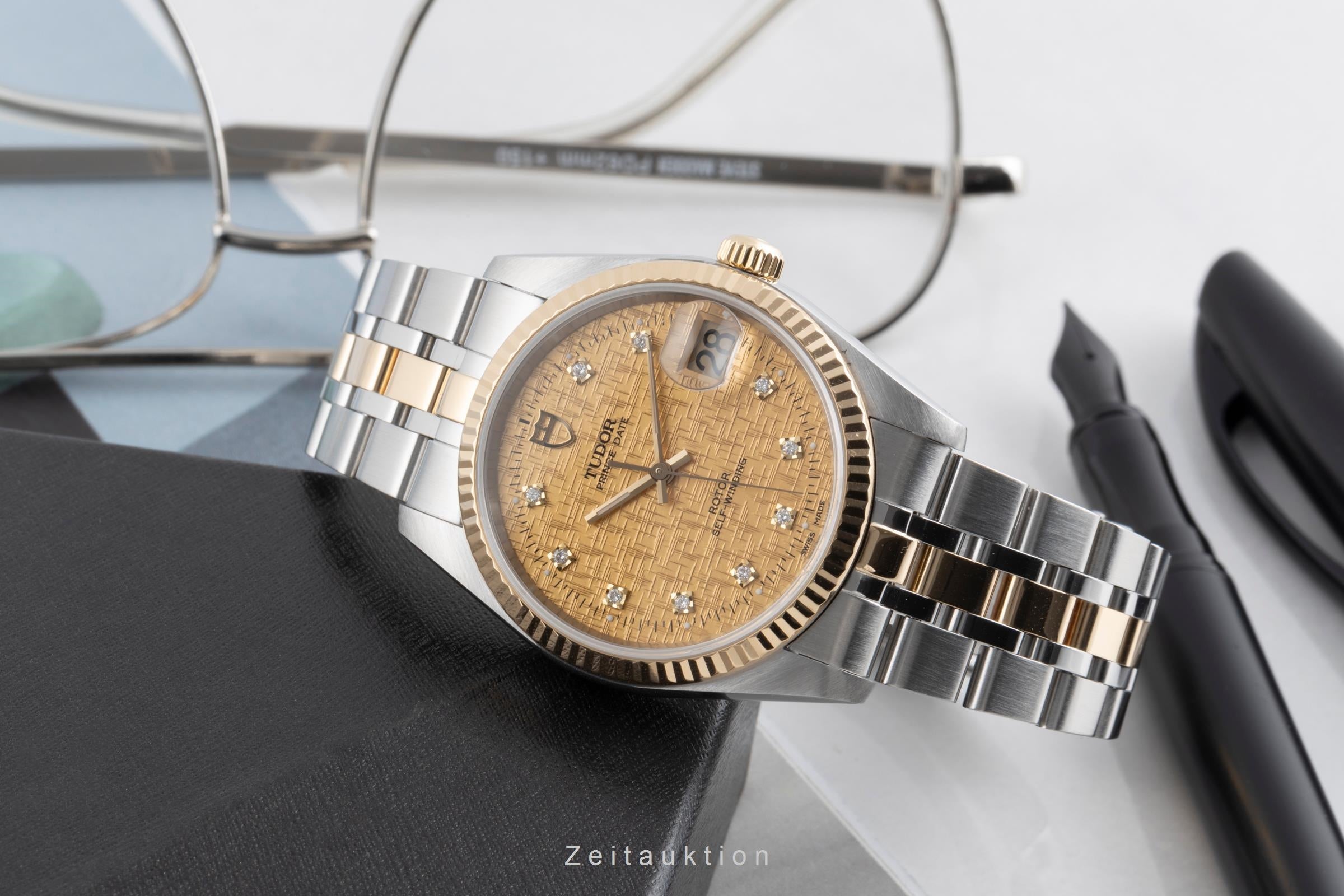 Tudor Prince Date acier / or  automatique montre pour hommes 74033  [2503111]