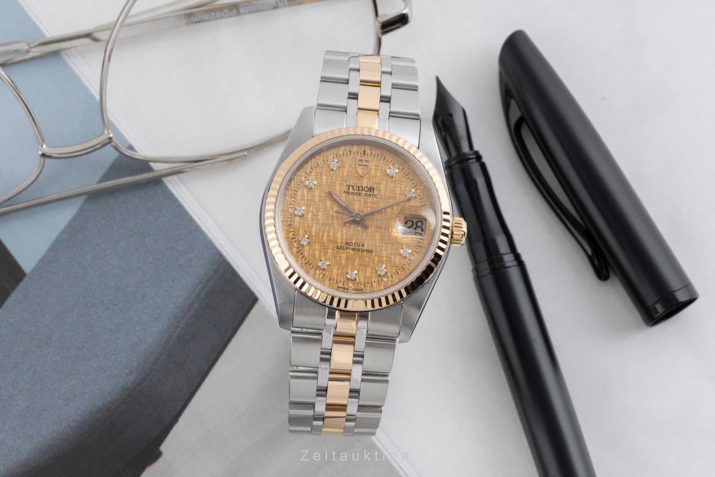 Tudor Prince Date acier / or  automatique montre pour hommes 74033  [2503111]