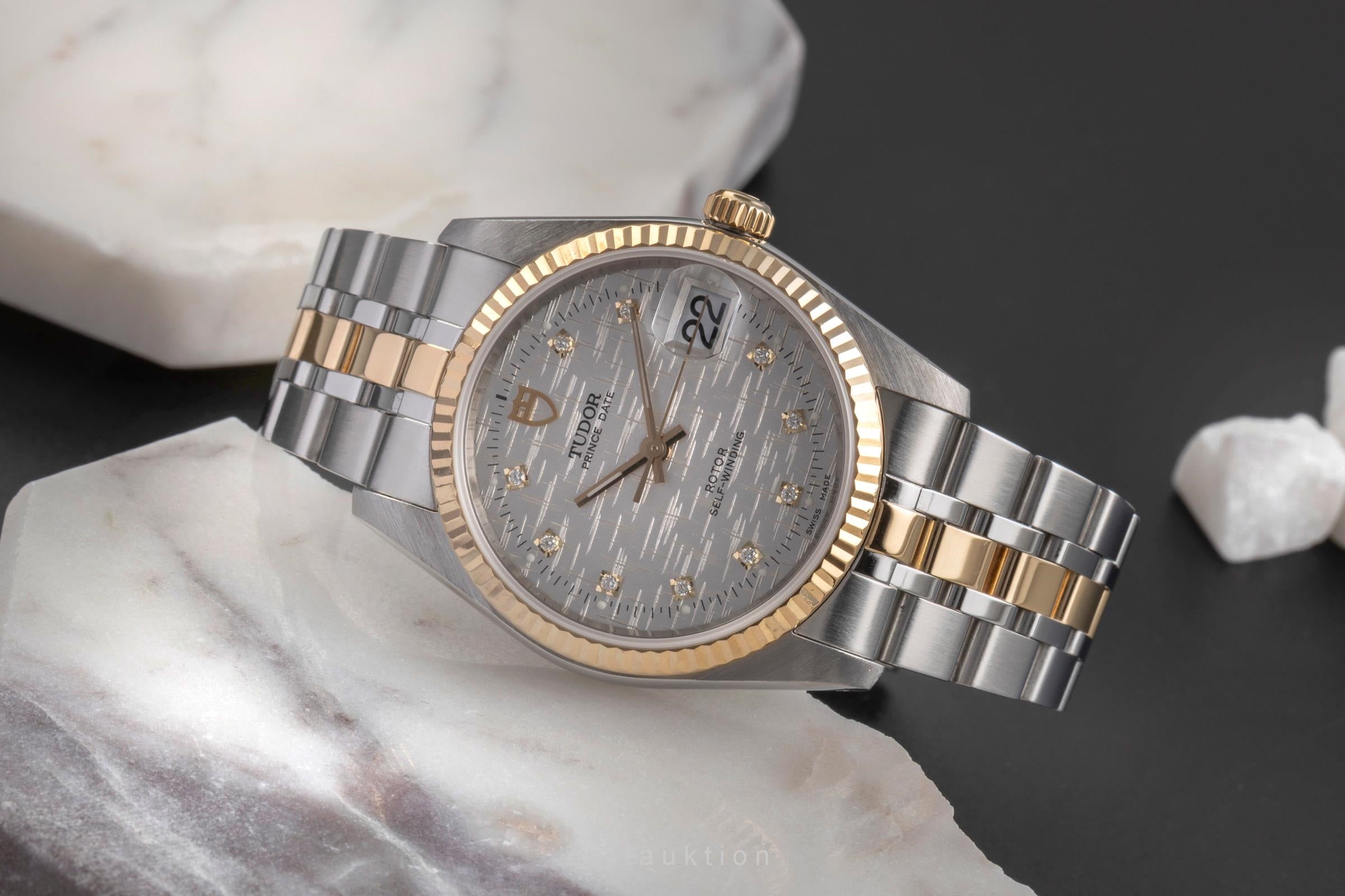 Tudor Prince Date acier / or  automatique montre pour hommes 74033  [2503112]