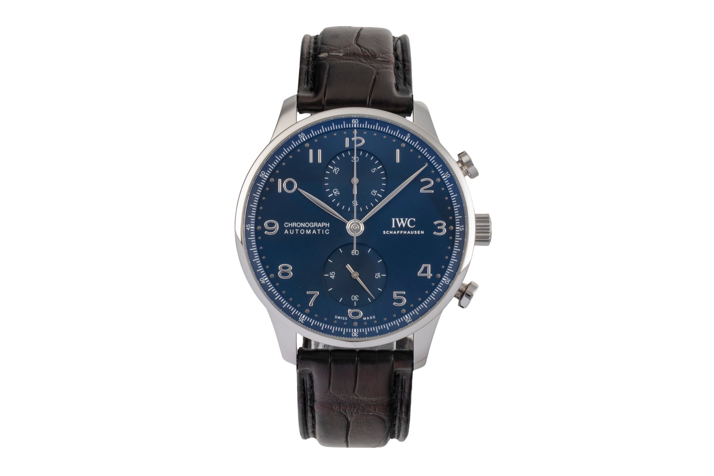 IWC Portugieser cronografo acciaio automatismo orologio da uomo IW371606 LP: 9100EUR  [2503114]