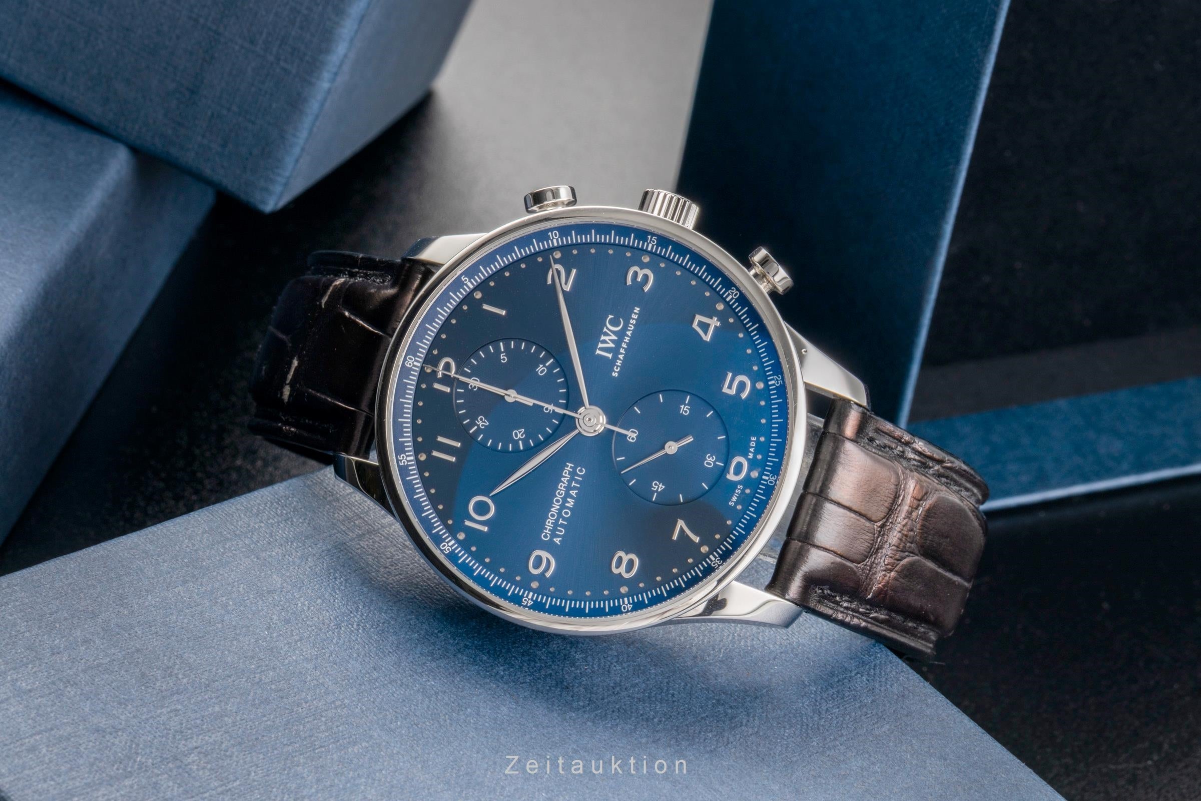 IWC Portugieser chronograph steel automatic men's watch IW371606 LP: 9100EUR  [2503114]