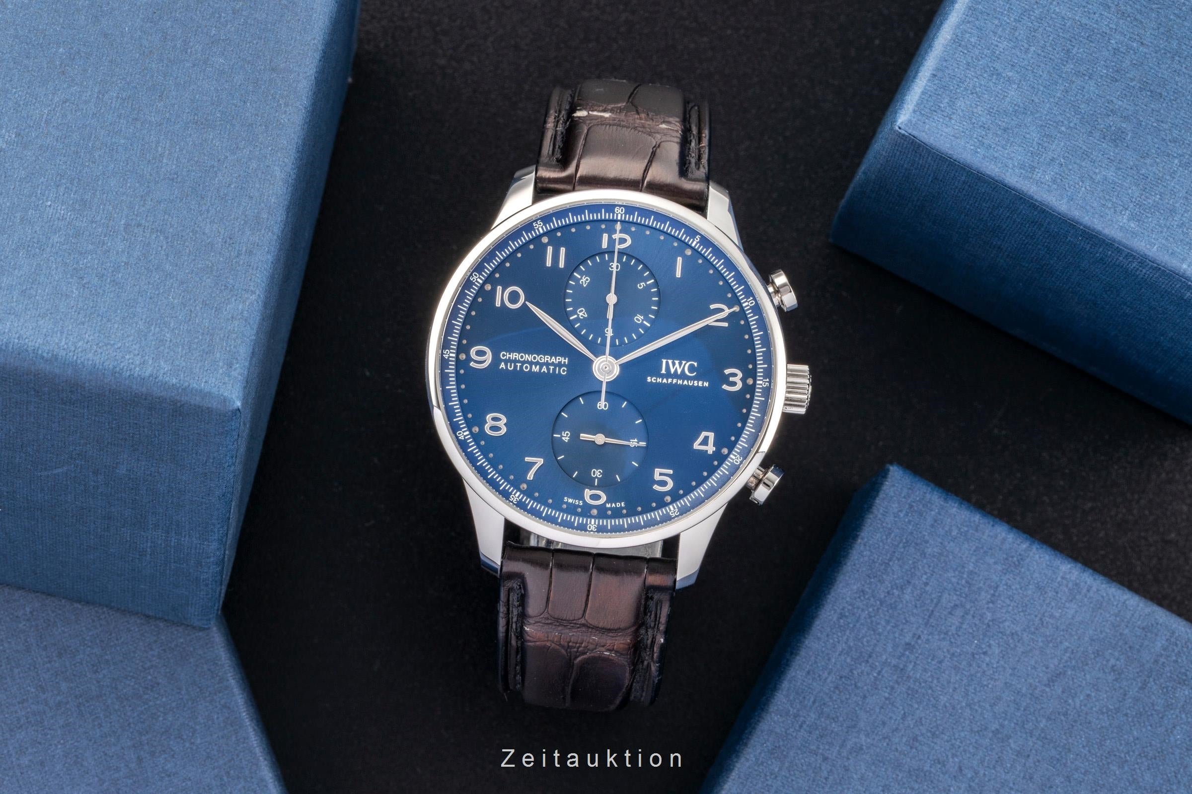 IWC Portugieser chronograph steel automatic men's watch IW371606 LP: 9100EUR  [2503114]