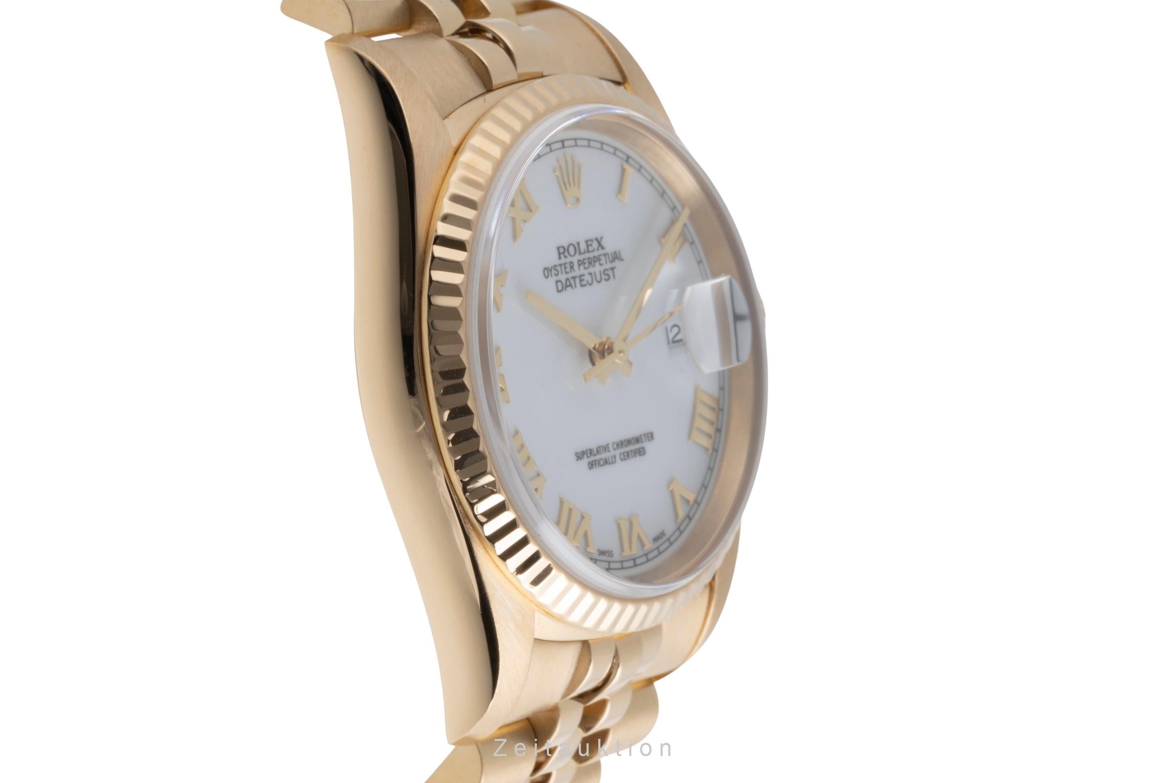 Rolex Datejust 36 18K (0,750) Gold Automatik Herrenuhr Ref. 16238 B&P LC 100 [2503132]