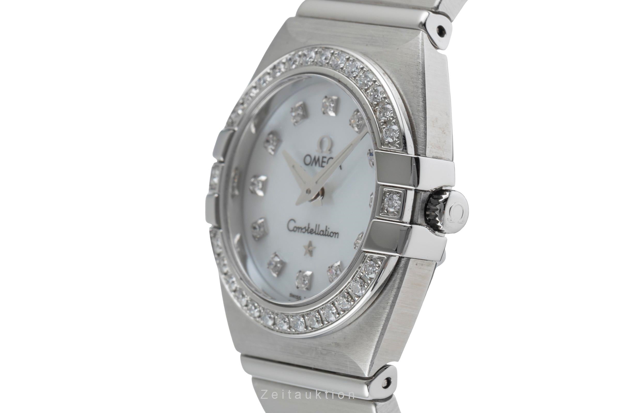 Omega Constellation Double Eagle MOP Diamanten Stahl Damenuhr Ref. 1589.75.00  [2503150]