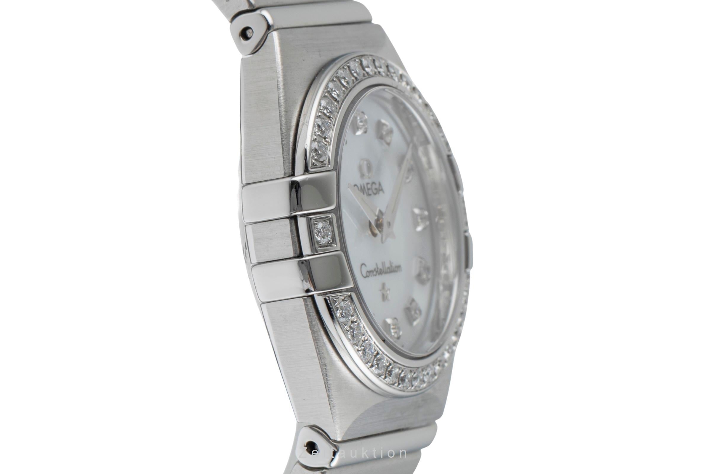 Omega Constellation Double Eagle MOP Diamanten Stahl Damenuhr Ref. 1589.75.00  [2503150]