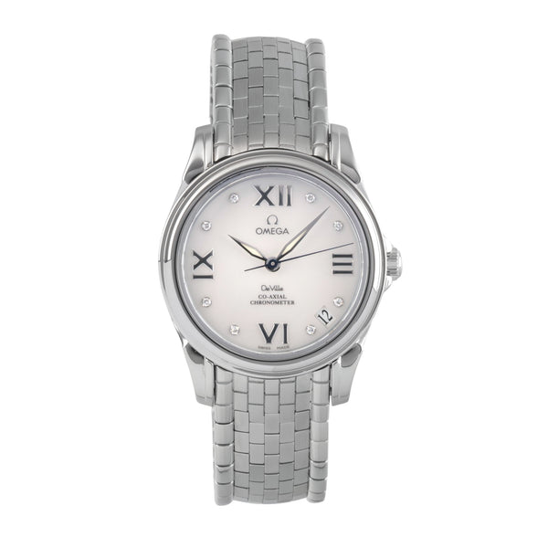 Omega De Ville Stahl Automatik MOP Dial Damenuhr Ref. 4581.75.00 Papiere 2006 [2503155]