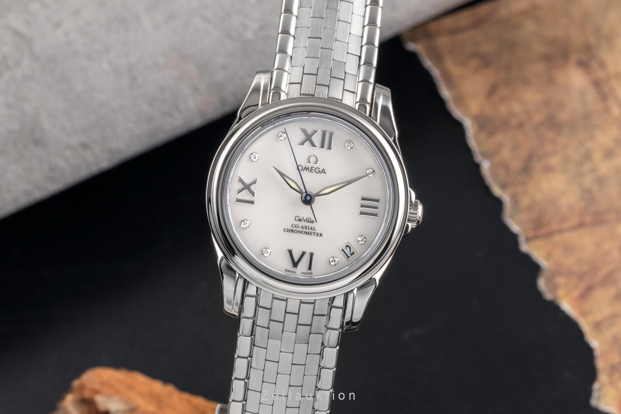 Omega De Ville Stahl Automatik MOP Dial Damenuhr Ref. 4581.75.00 Papiere 2006 [2503155]